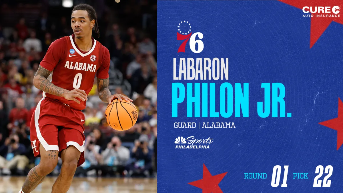 Sixers draft Alabama guard Labaron Philon Jr. with 22nd pick – NBC Sports Philadelphia