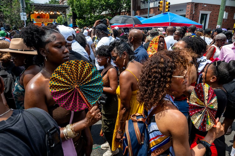 The crowd along South Street at the Odunde Festival Sunday June 14, 2026.