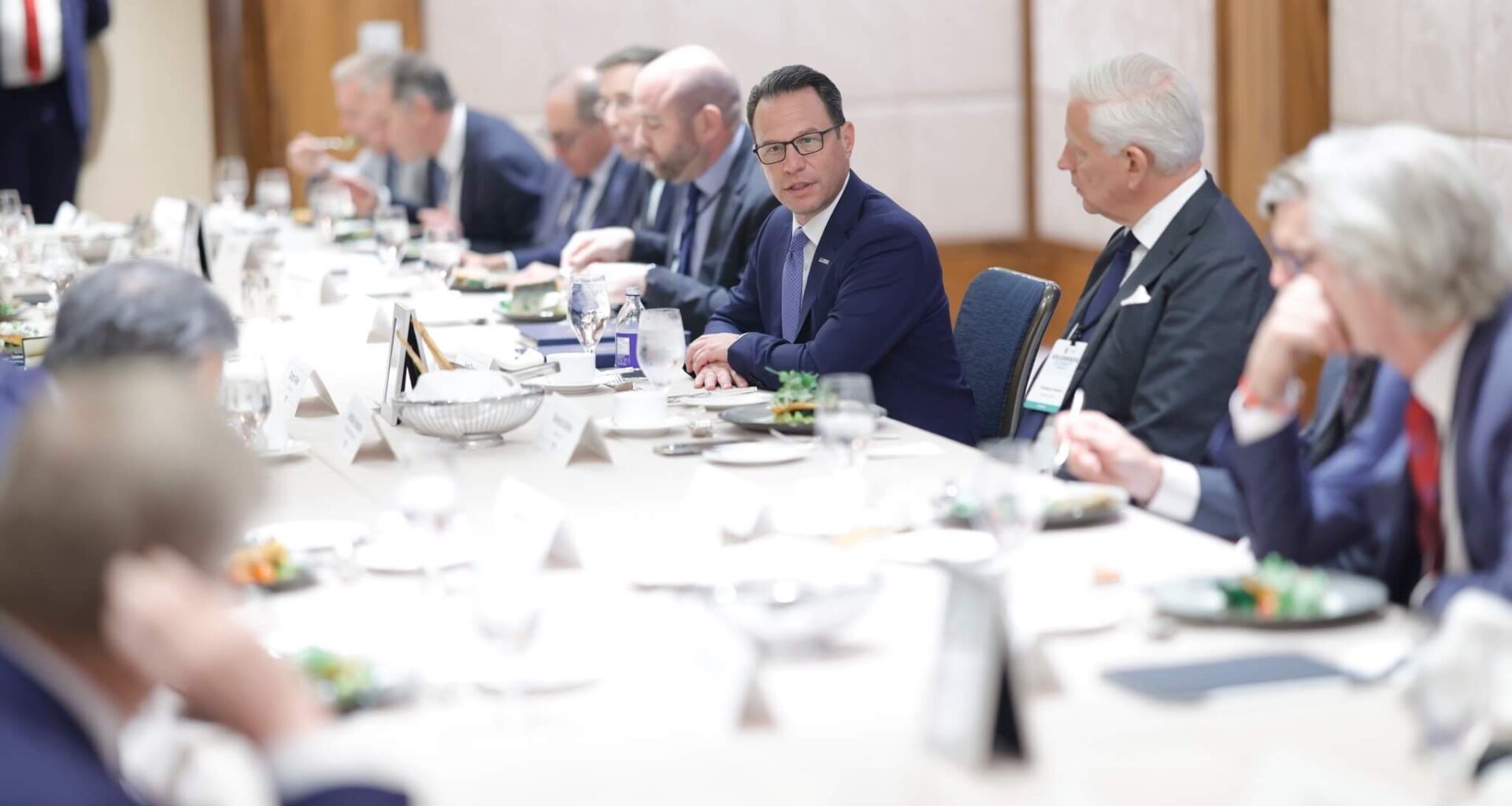 Pennsylvania Governor Josh Shapiro speaking during US-Canada Summit