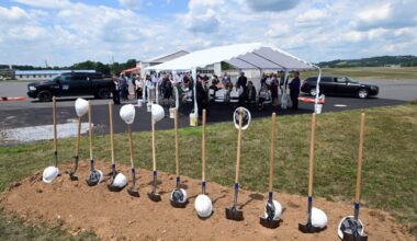 Reading Regional Airport leaders break ground on new hangars