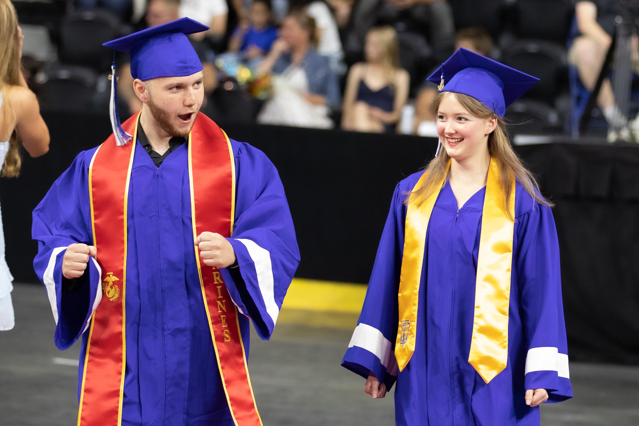 The class of 2026 entered the Santander Arena in Reading...