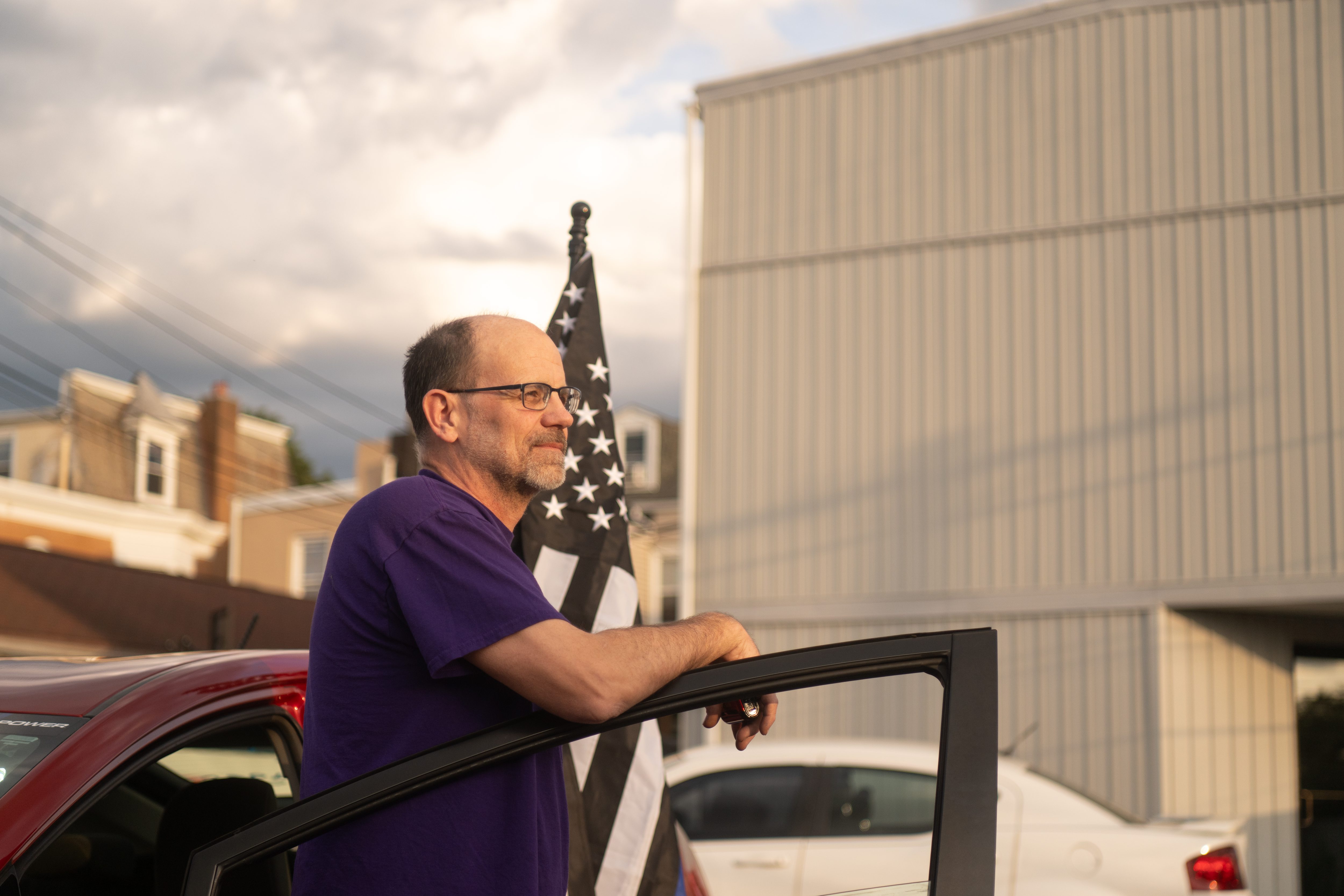 Robert Upton of Kenhorst waits near Fifth Avenue in West...