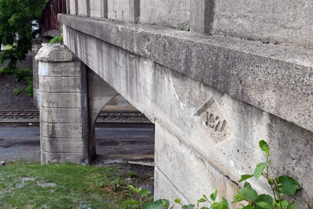 An estimated $8.2 million PennDOT project to replace the bridge 102-year-old bridge that carries Bellevue Avenue over the Reading Blue Mountain & Northern Railroad in Muhlenberg Township could begin late this year. (BILL UHRICH/READING EAGLE)