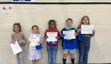 Mid Valley Elementary Center recognizes Outstanding Spartans for April