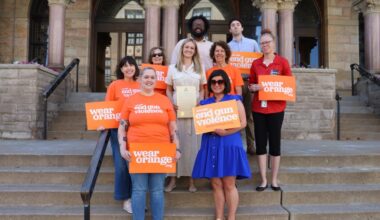Moms Demand Action of Lackawanna County celebrate Wear Orange