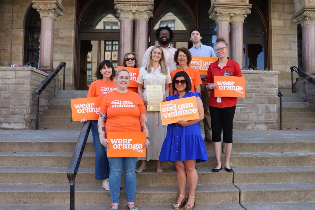Moms Demand Action of Lackawanna County celebrate Wear Orange