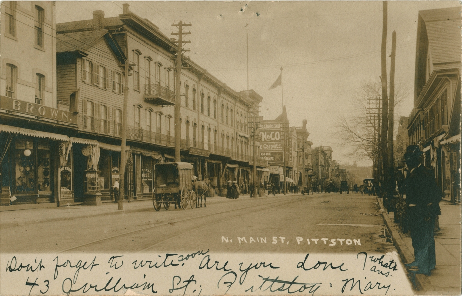 This 1907 image shows North Main Street facing south. The...