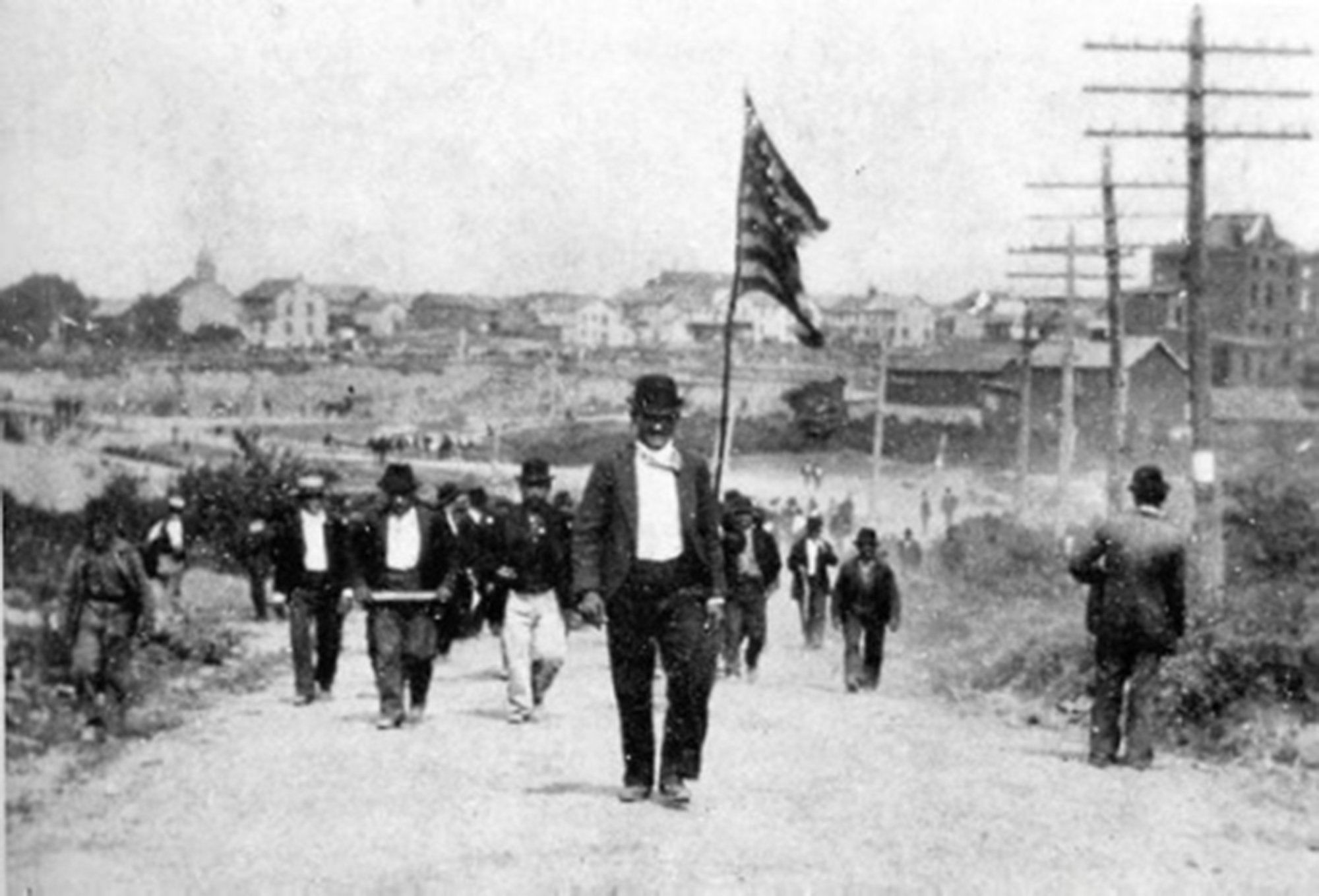 Miners marched to Lattimer Mines, secure in the protection of...