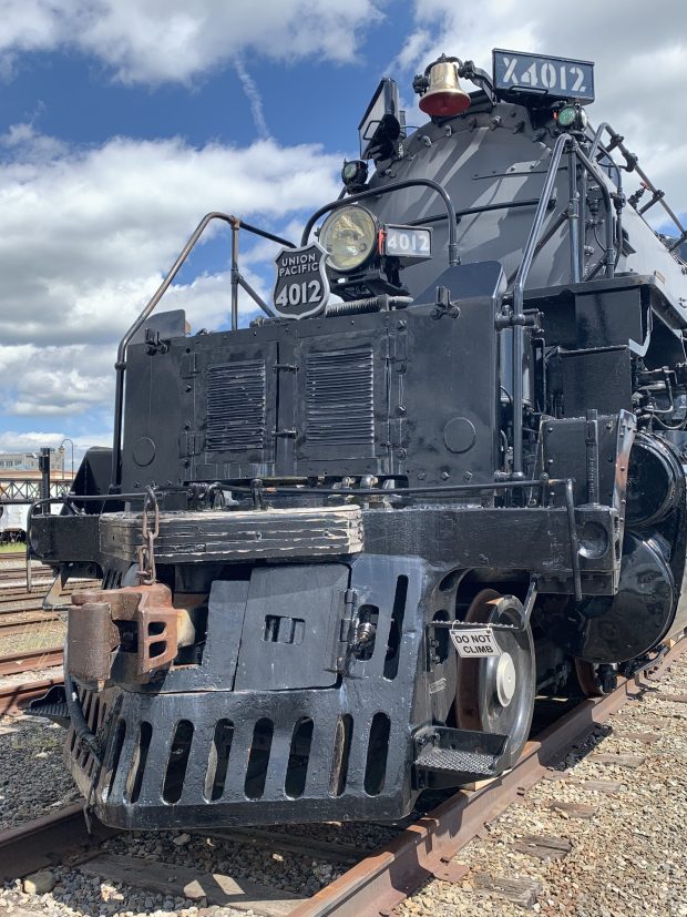 Big Boy 4012 locomotive on display at Steamtown National Historic Site in Scranton on Sunday, June 7, 2026. (JIM LOCKWOOD / STAFF PHOTO)