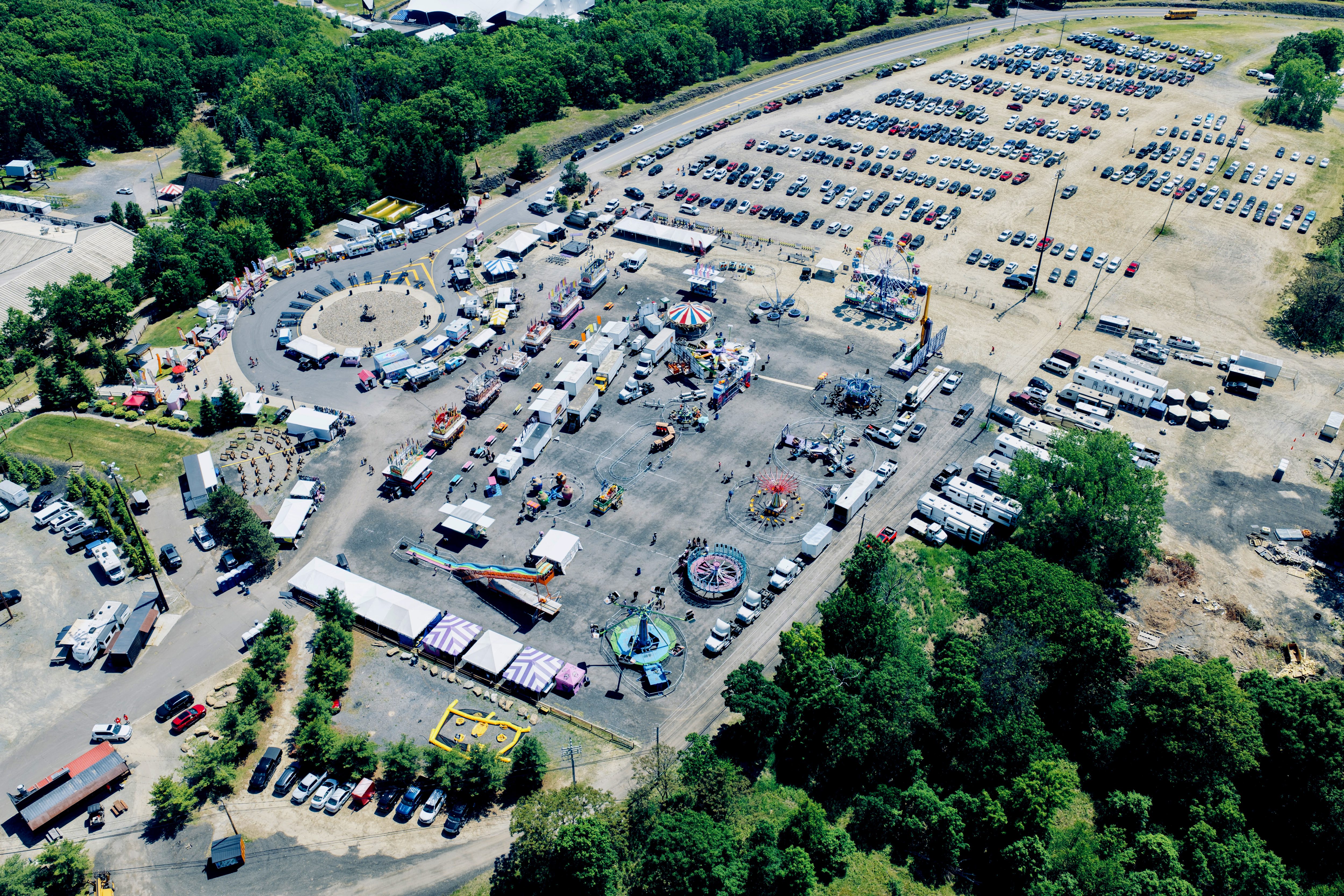 The Lackawanna County Heritage Fair takes place in the parking...