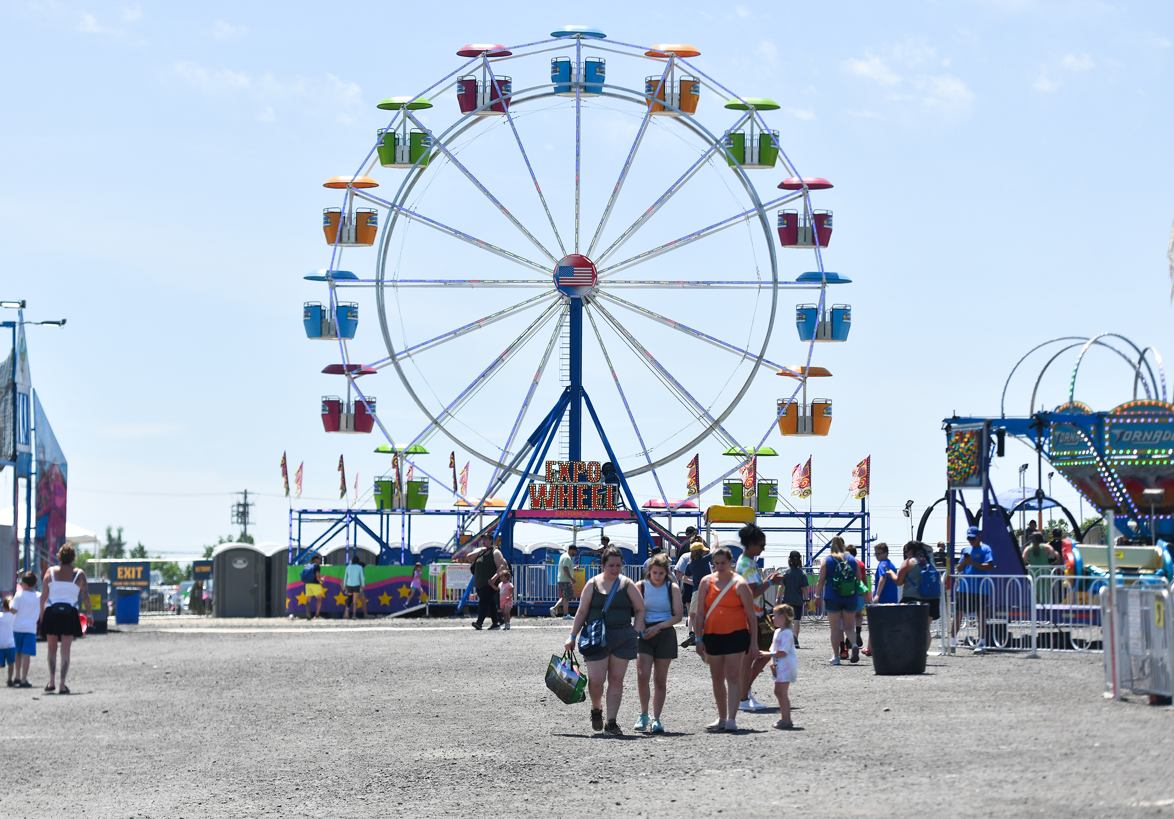 The Expo Wheel provides a backdrop to the Lackawanna County...