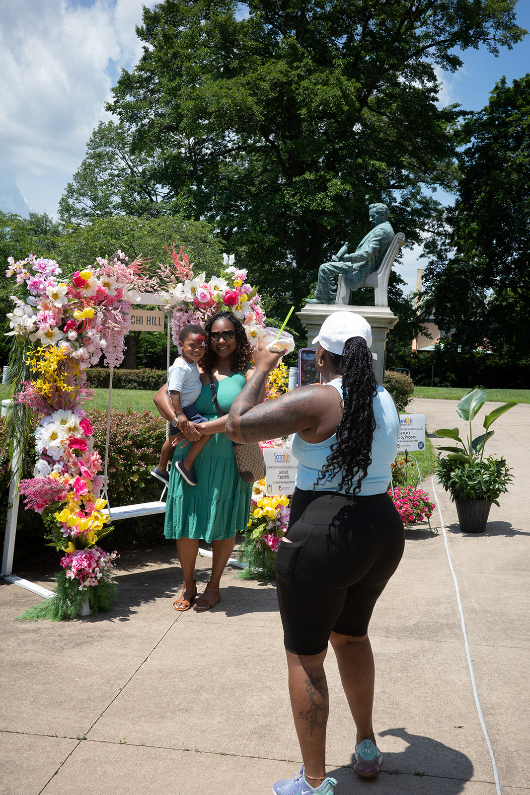 Striking a pose at a previous Everhart in Bloom event....