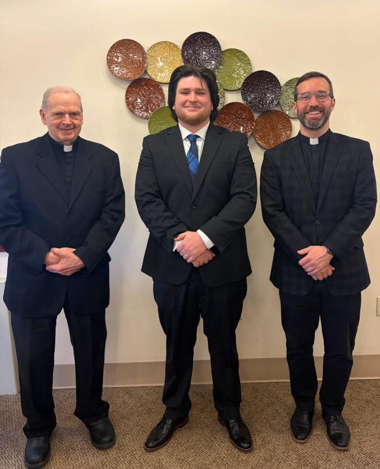 Ken Francis, a seminarian in the Diocese of Scranton, poses...