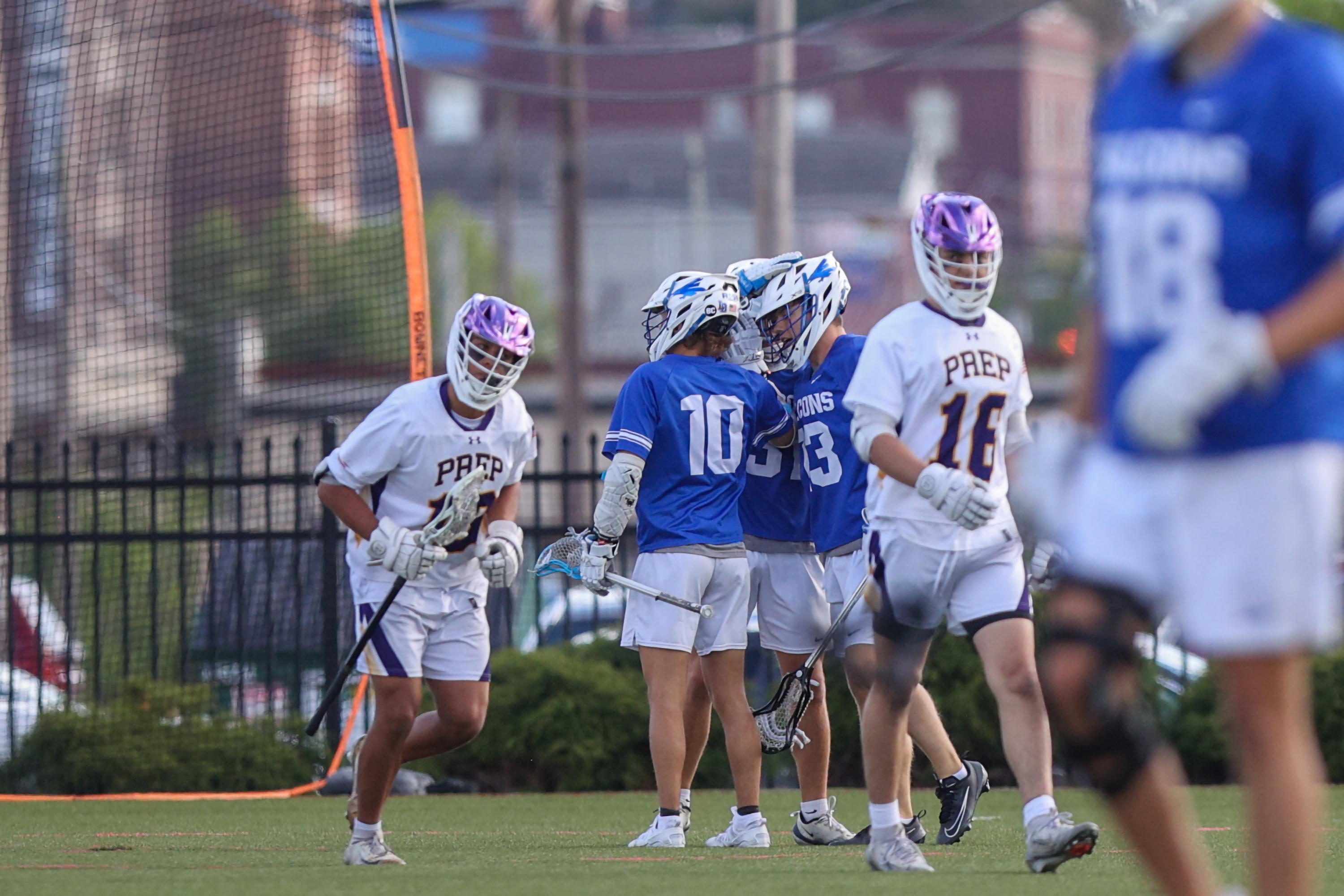 Lower Dauphin celebrates after scoring during the PIAA Class 2A...