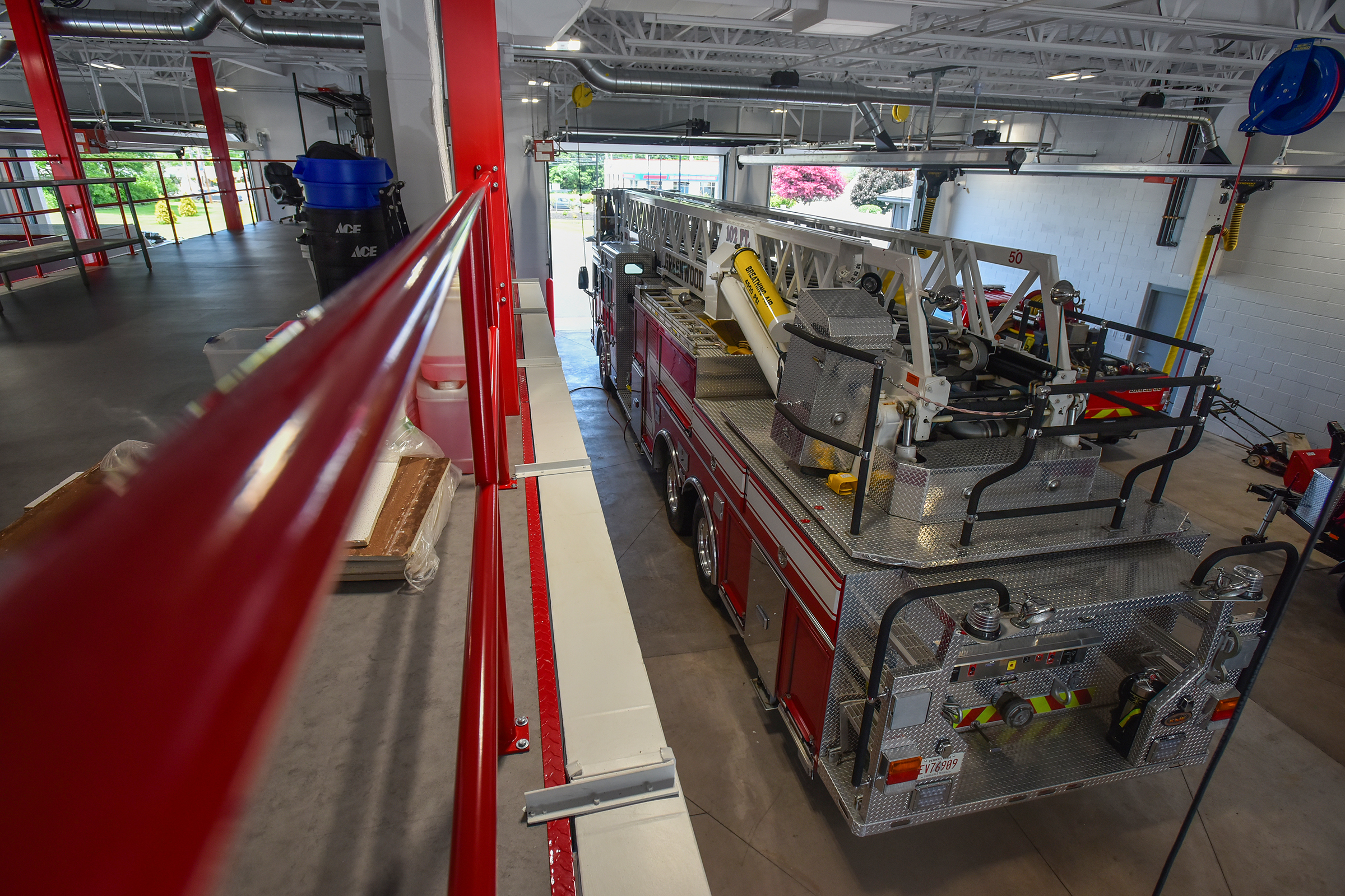 The ladder truck used by the Greenwood Hose Company No....
