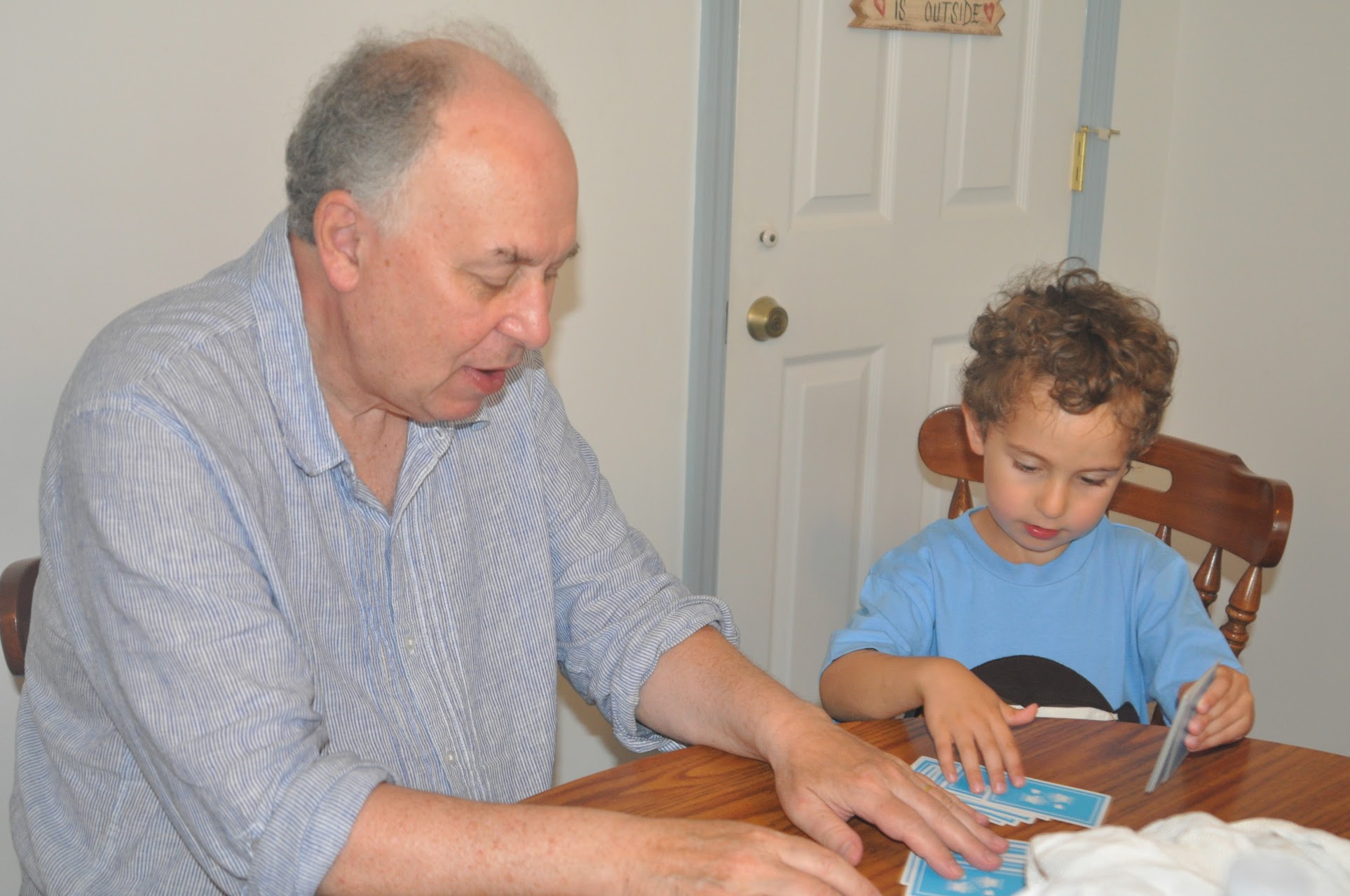 Jonah Cahn as a child, with his grandfather, the late...