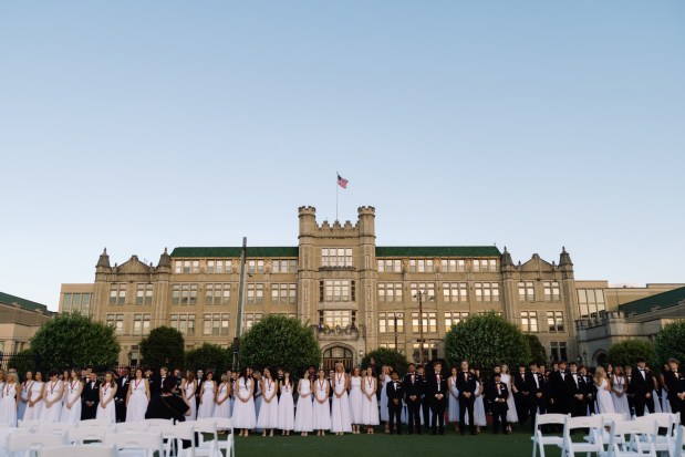 Members of the class of 2026 take part in Scranton Preparatory School's commencement ceremonies May 30 at Loyola Field in Scranton. (SUBMITTED)