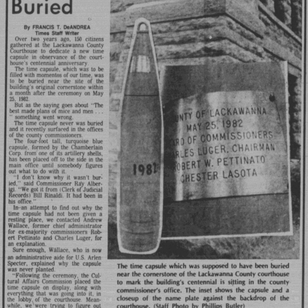 Some time capsules to be opened while others are missing