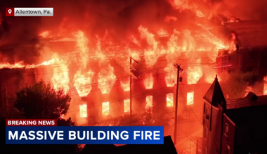 VIDEOS: Massive 6-alarm blaze burns former furniture factory in Pennsylvania