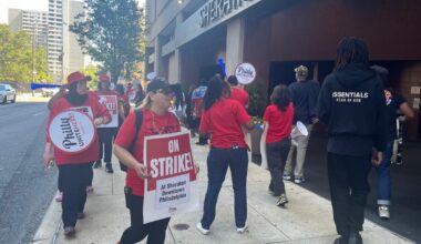 Workers at Sheraton Philadelphia Downtown hotel in Center City strike for 2nd straight day