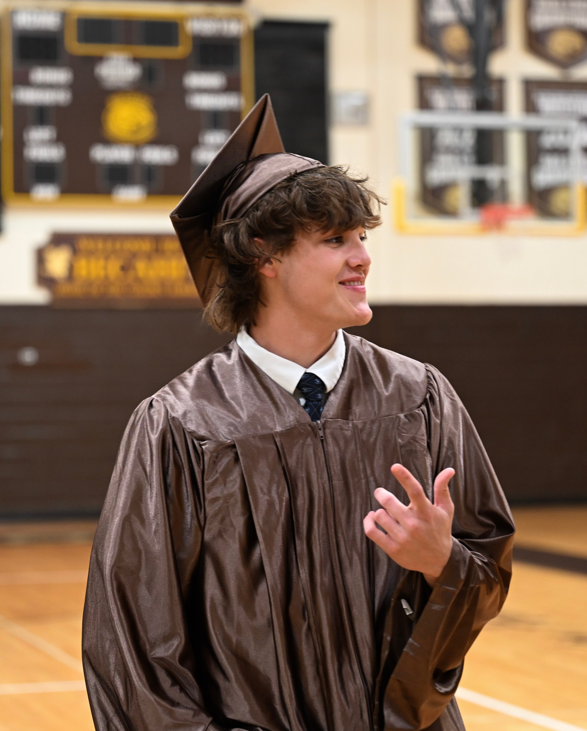 Bethlehem Catholic High School held its graduation Tuesday, June 2, 2026, at the high school auditorium in Bethlehem. Seniors gathered in the gymnasium before lining up to enter the ceremony. (Avery Folmar/The Morning Call)