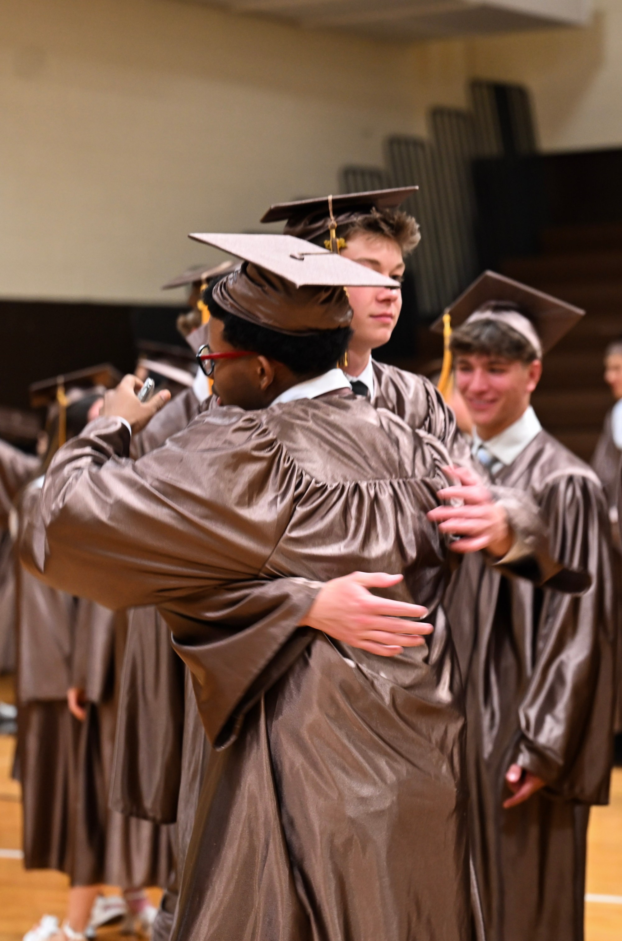 Bethlehem Catholic High School held its graduation Tuesday, June 2, 2026, at the high school auditorium in Bethlehem. Seniors gathered in the gymnasium before lining up to enter the ceremony. (Avery Folmar/The Morning Call)