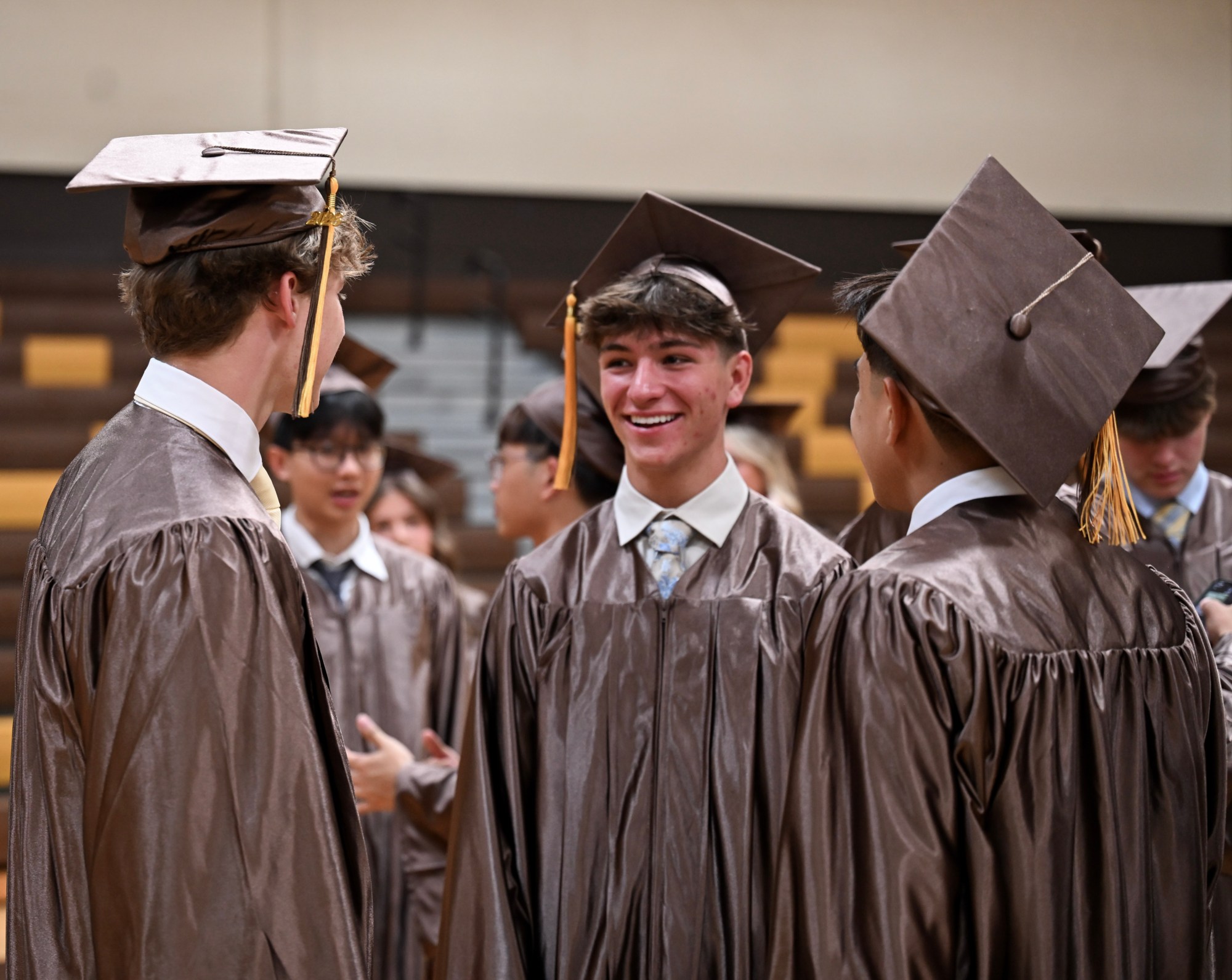 Bethlehem Catholic High School held its graduation Tuesday, June 2, 2026, at the high school auditorium in Bethlehem. Seniors gathered in the gymnasium before lining up to enter the ceremony. (Avery Folmar/The Morning Call)