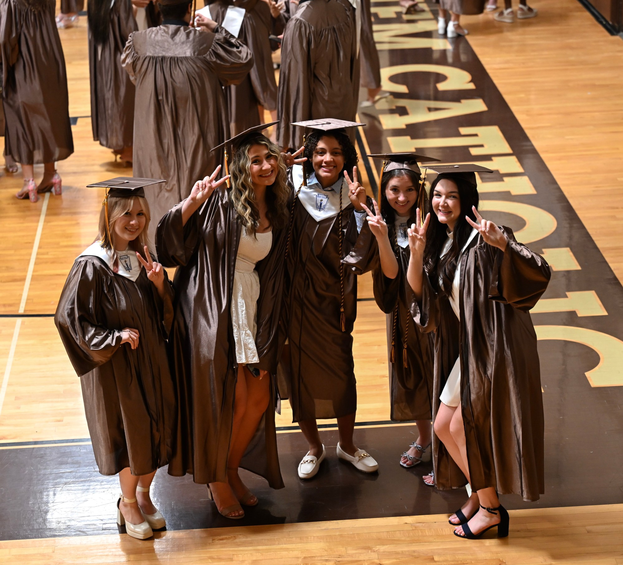 Bethlehem Catholic High School held its graduation Tuesday, June 2, 2026, at the high school auditorium in Bethlehem. Seniors gathered in the gymnasium before lining up to enter the ceremony. (Avery Folmar/The Morning Call)