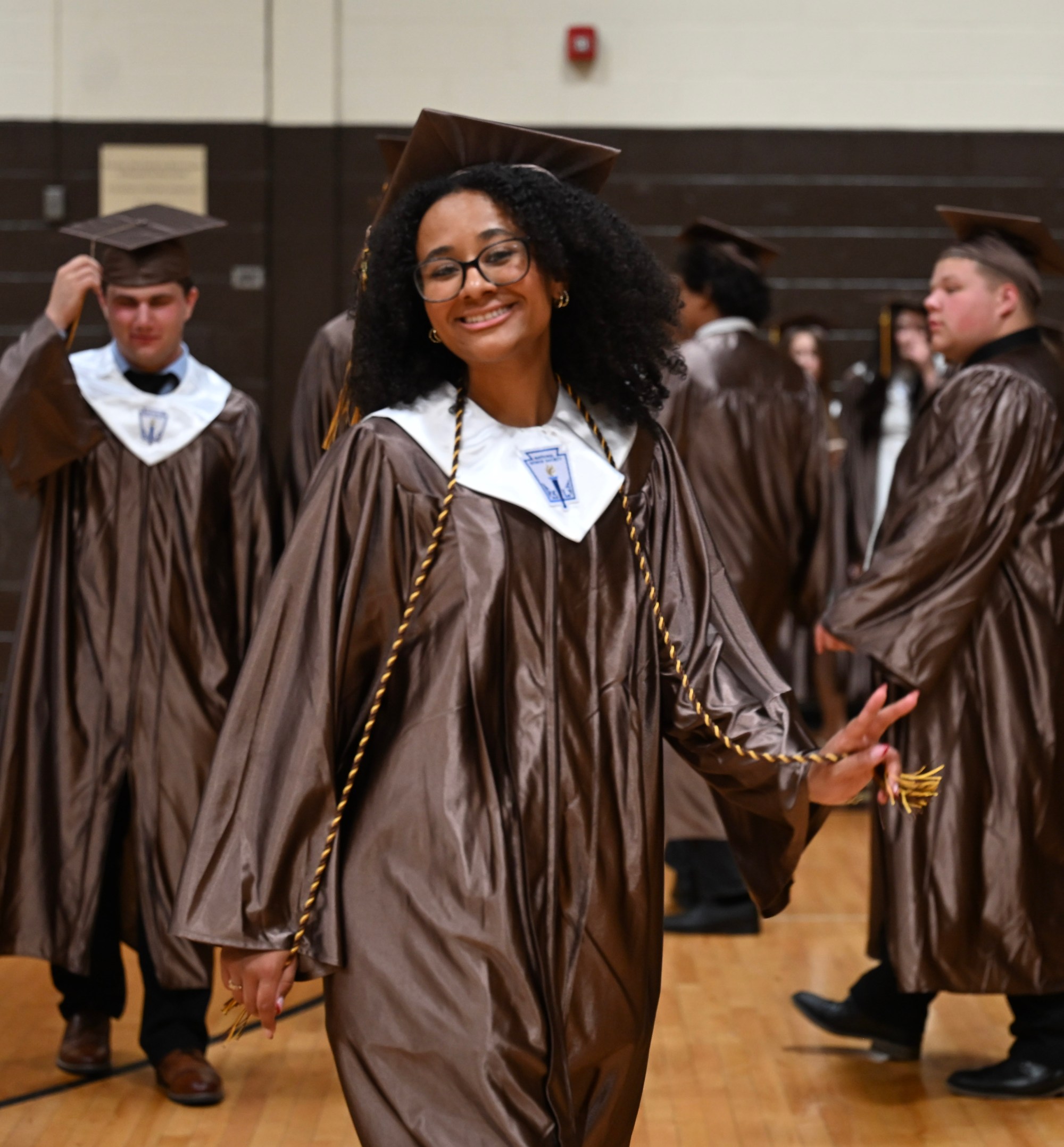 Bethlehem Catholic High School held its graduation Tuesday, June 2, 2026, at the high school auditorium in Bethlehem. Seniors gathered in the gymnasium before lining up to enter the ceremony. (Avery Folmar/The Morning Call)