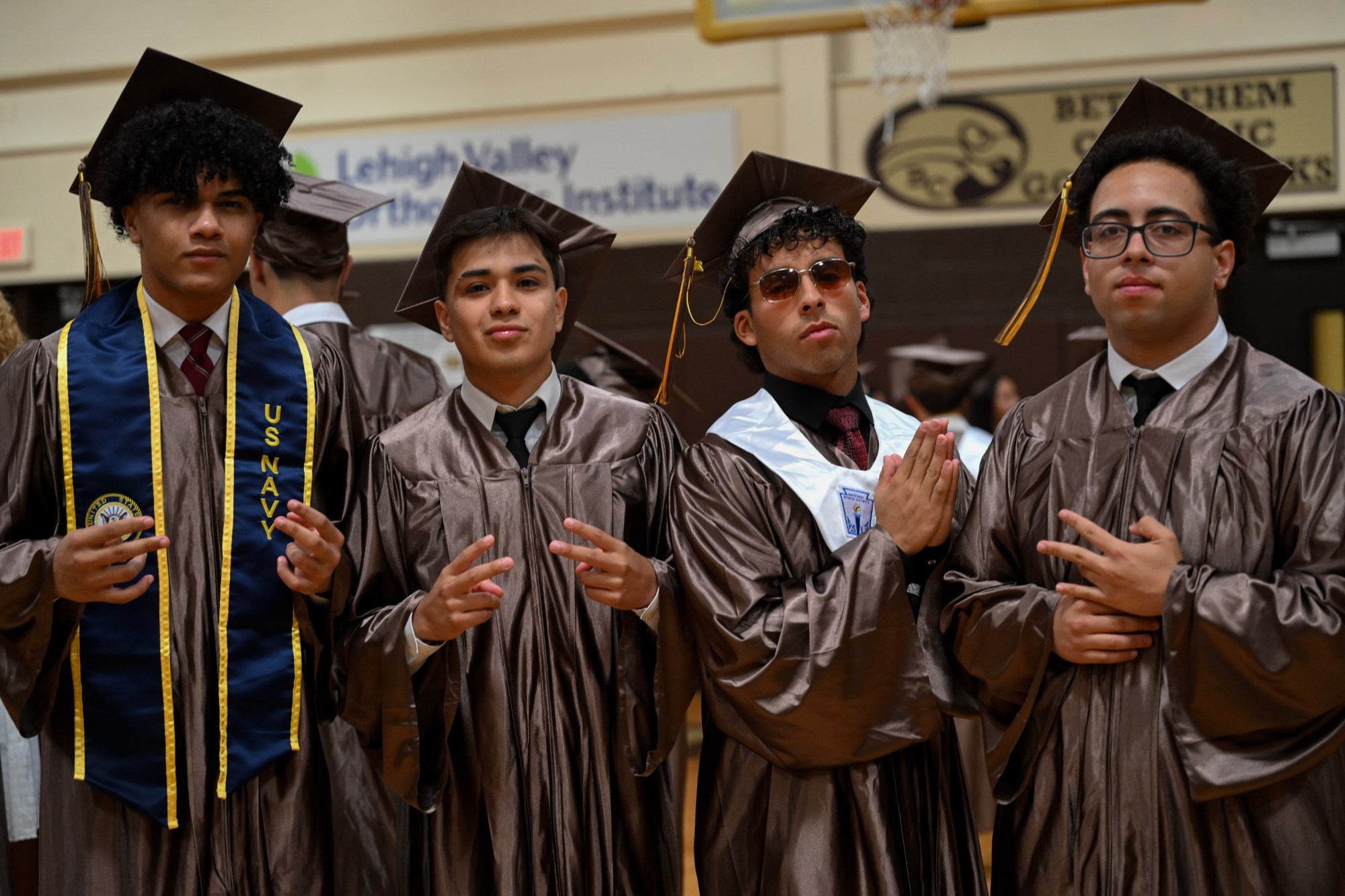 Bethlehem Catholic High School held its graduation Tuesday, June 2, 2026, at the high school auditorium in Bethlehem. Seniors gathered in the gymnasium before lining up to enter the ceremony. (Avery Folmar/The Morning Call)