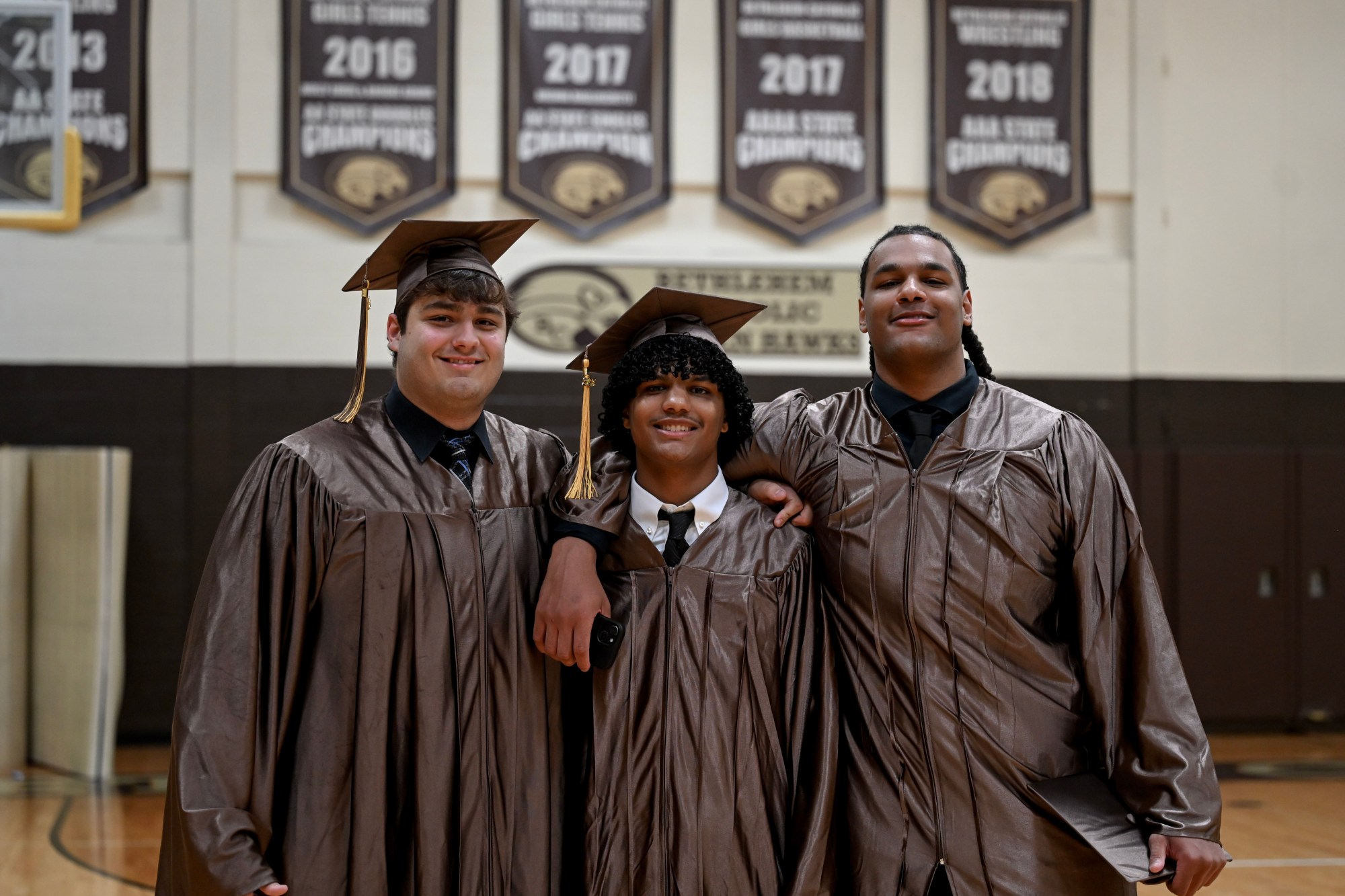 Bethlehem Catholic High School held its graduation Tuesday, June 2, 2026, at the high school auditorium in Bethlehem. Seniors gathered in the gymnasium before lining up to enter the ceremony. (Avery Folmar/The Morning Call)