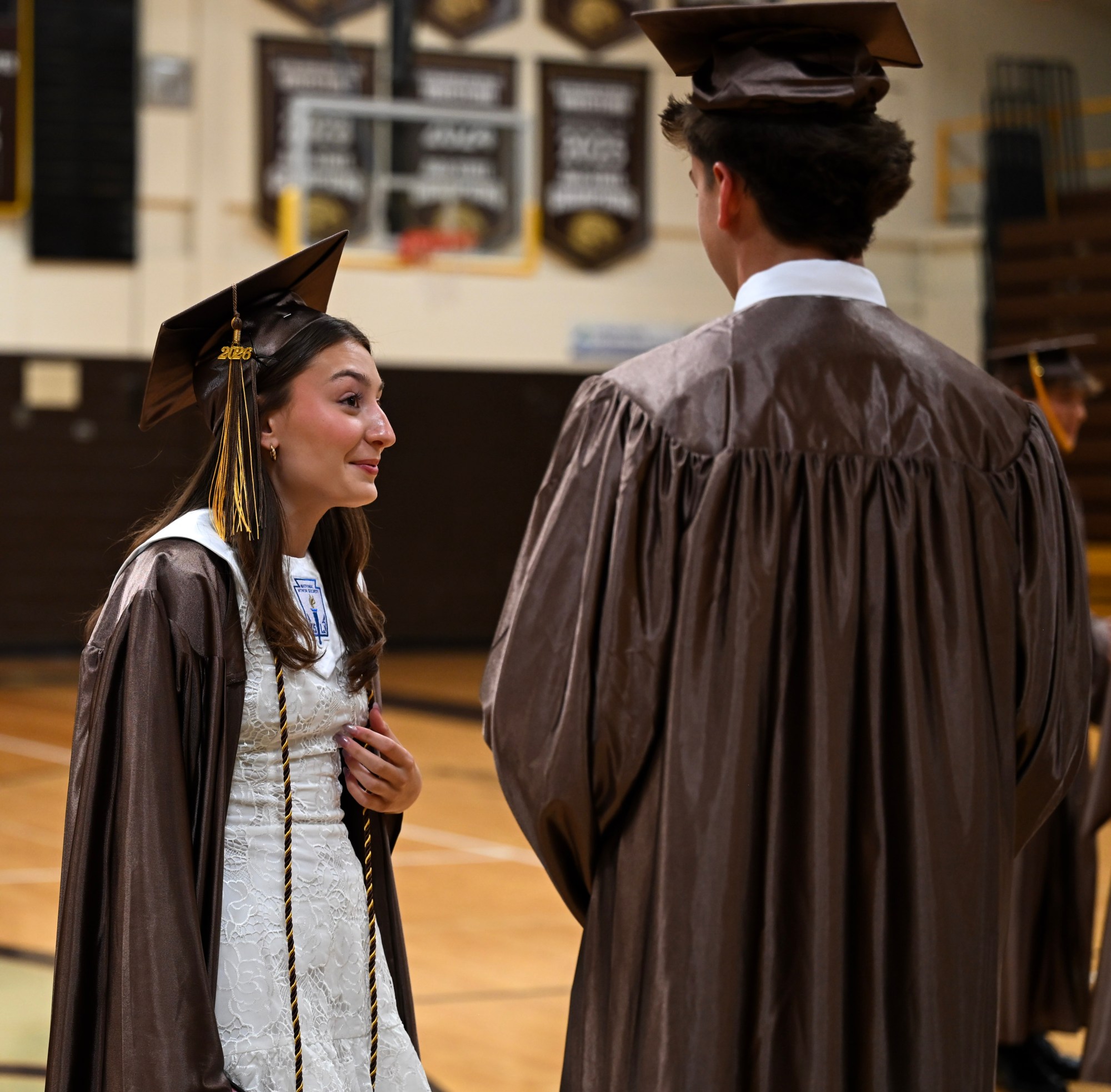 Bethlehem Catholic High School held its graduation Tuesday, June 2, 2026, at the high school auditorium in Bethlehem. Seniors gathered in the gymnasium before lining up to enter the ceremony. (Avery Folmar/The Morning Call)