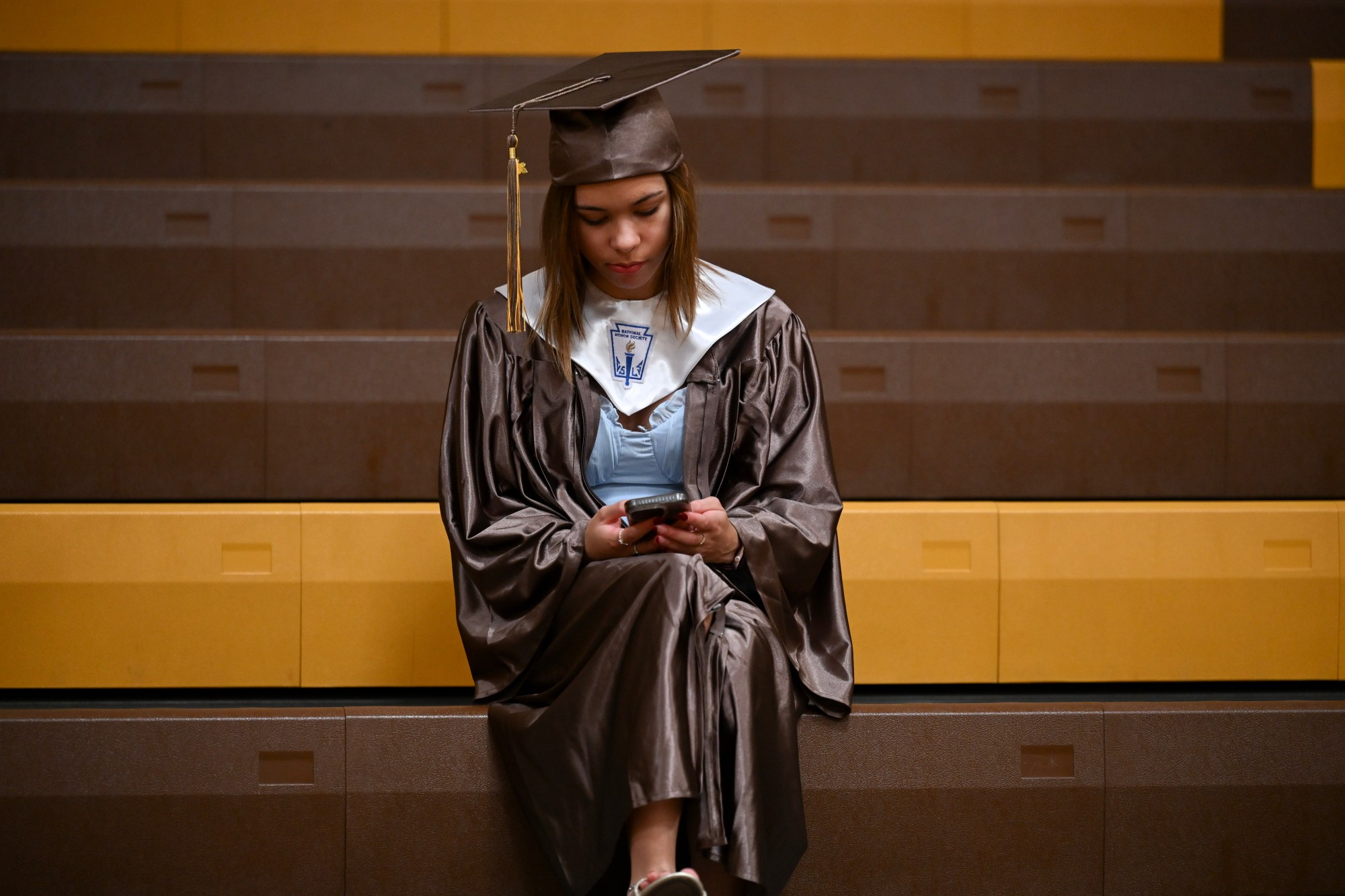 Bethlehem Catholic High School held its graduation Tuesday, June 2, 2026, at the high school auditorium in Bethlehem. Seniors gathered in the gymnasium before lining up to enter the ceremony. (Avery Folmar/The Morning Call)