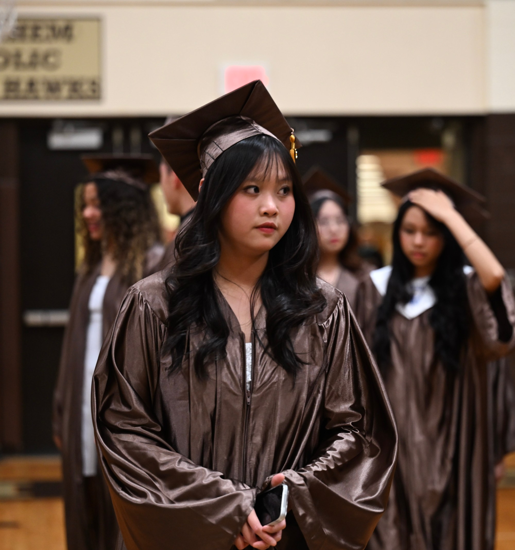 Bethlehem Catholic High School held its graduation Tuesday, June 2, 2026, at the high school auditorium in Bethlehem. Seniors gathered in the gymnasium before lining up to enter the ceremony. (Avery Folmar/The Morning Call)