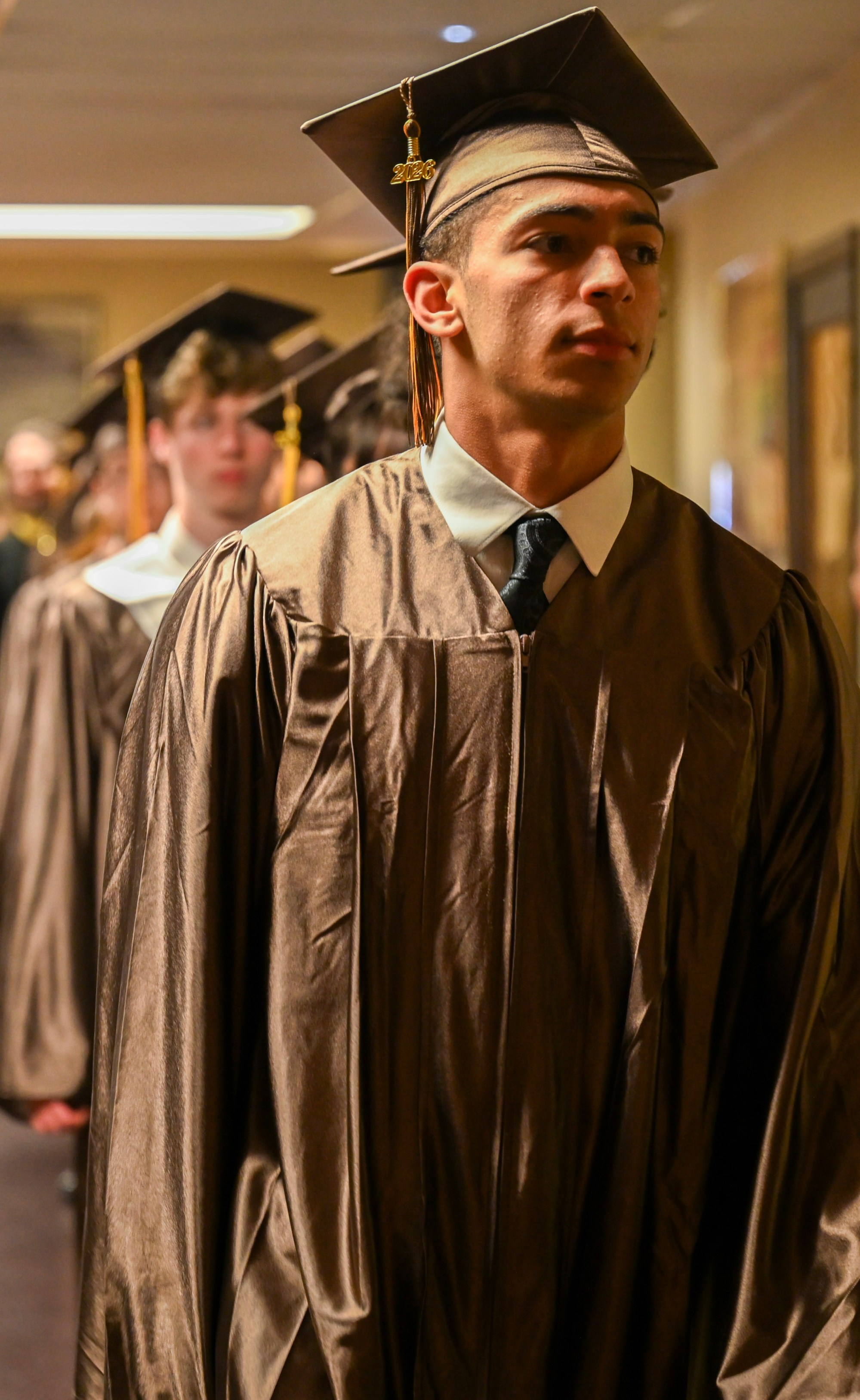 Bethlehem Catholic High School held its graduation Tuesday, June 2, 2026, at the high school auditorium in Bethlehem. Seniors gathered in the gymnasium before lining up to enter the ceremony. (Avery Folmar/The Morning Call)