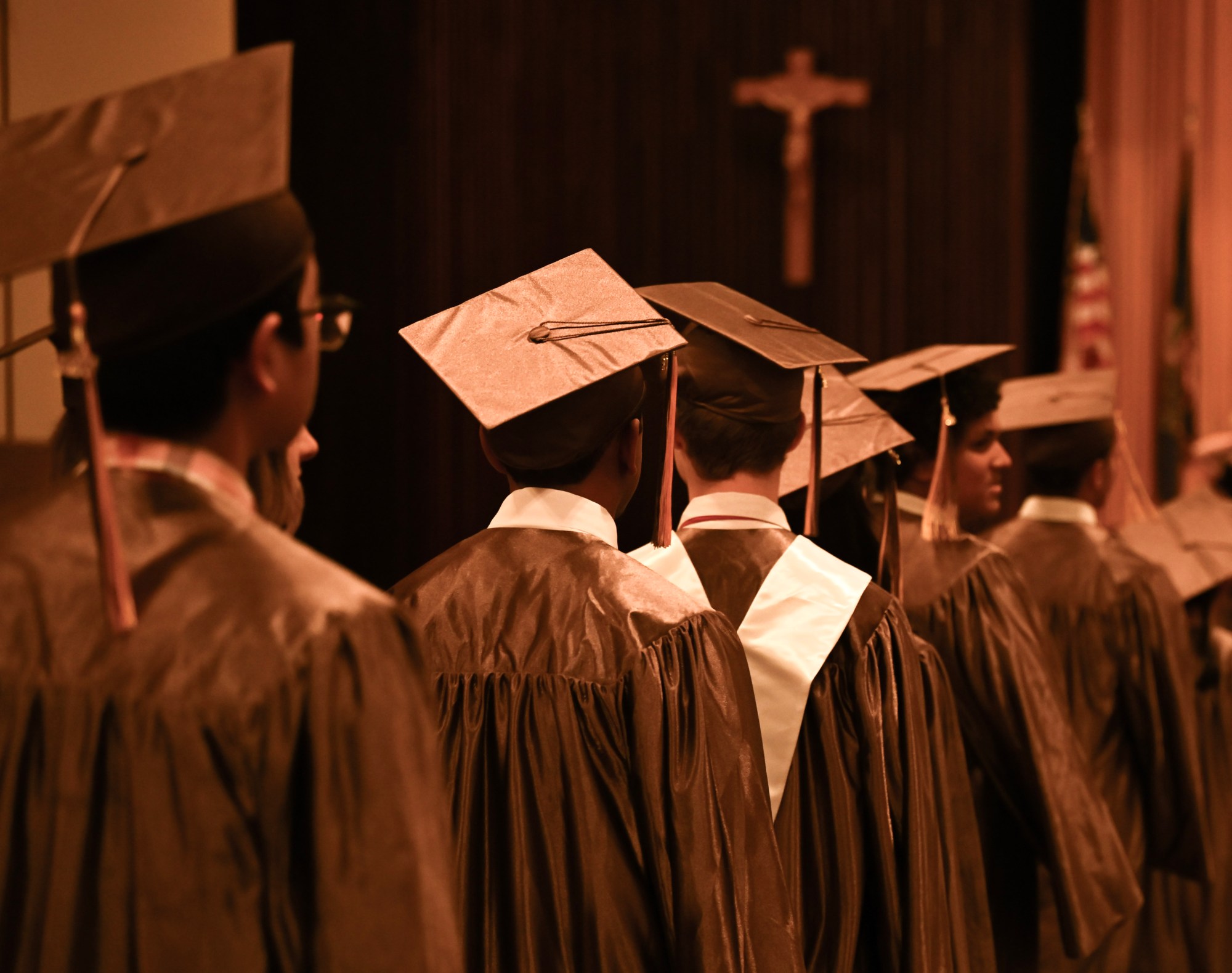 Bethlehem Catholic High School held its graduation Tuesday, June 2, 2026, at the high school auditorium in Bethlehem. Seniors gathered in the gymnasium before lining up to enter the ceremony. (Avery Folmar/The Morning Call)