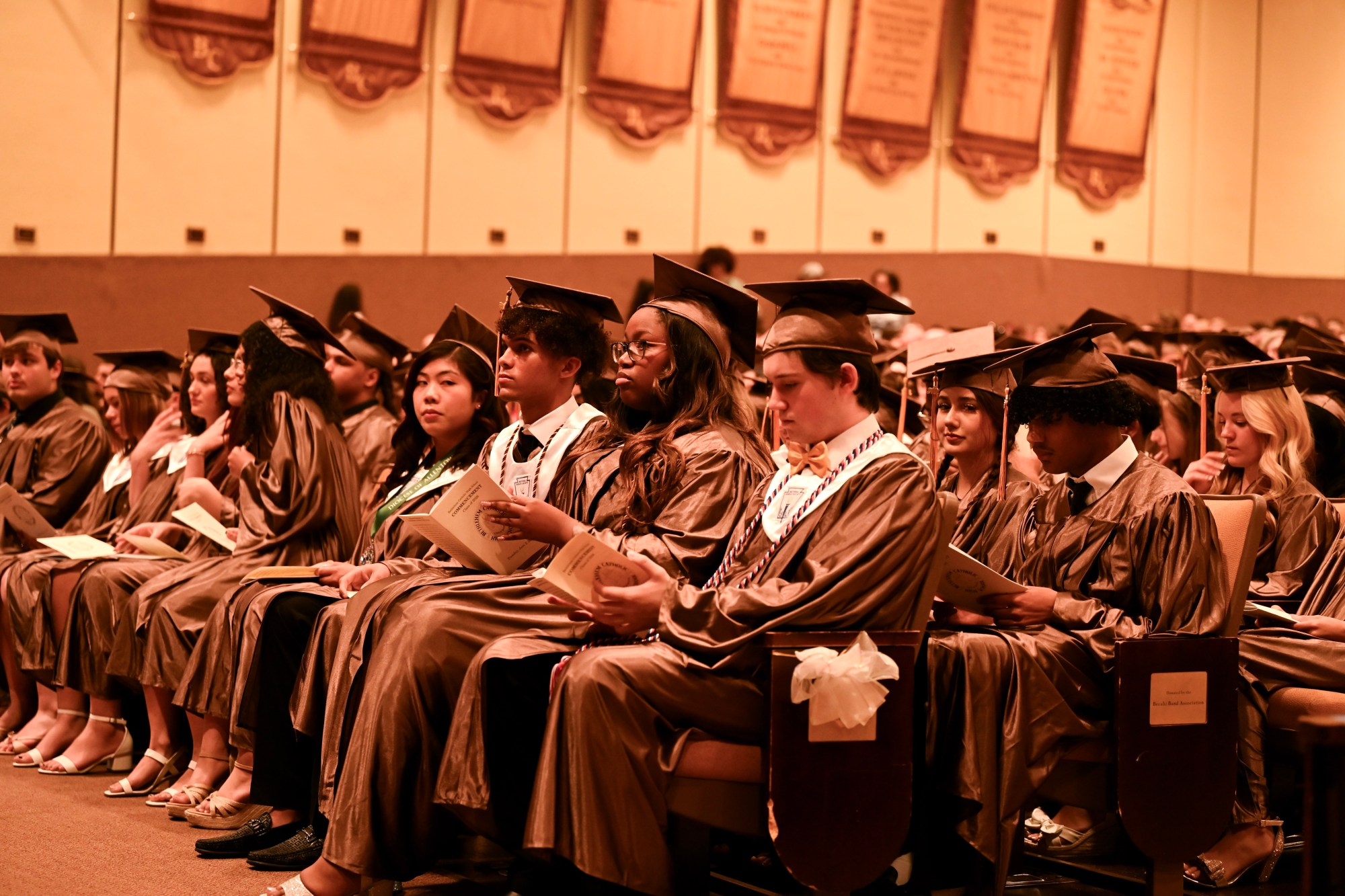 Bethlehem Catholic High School held its graduation Tuesday, June 2, 2026, at the high school auditorium in Bethlehem. Seniors gathered in the gymnasium before lining up to enter the ceremony. (Avery Folmar/The Morning Call)
