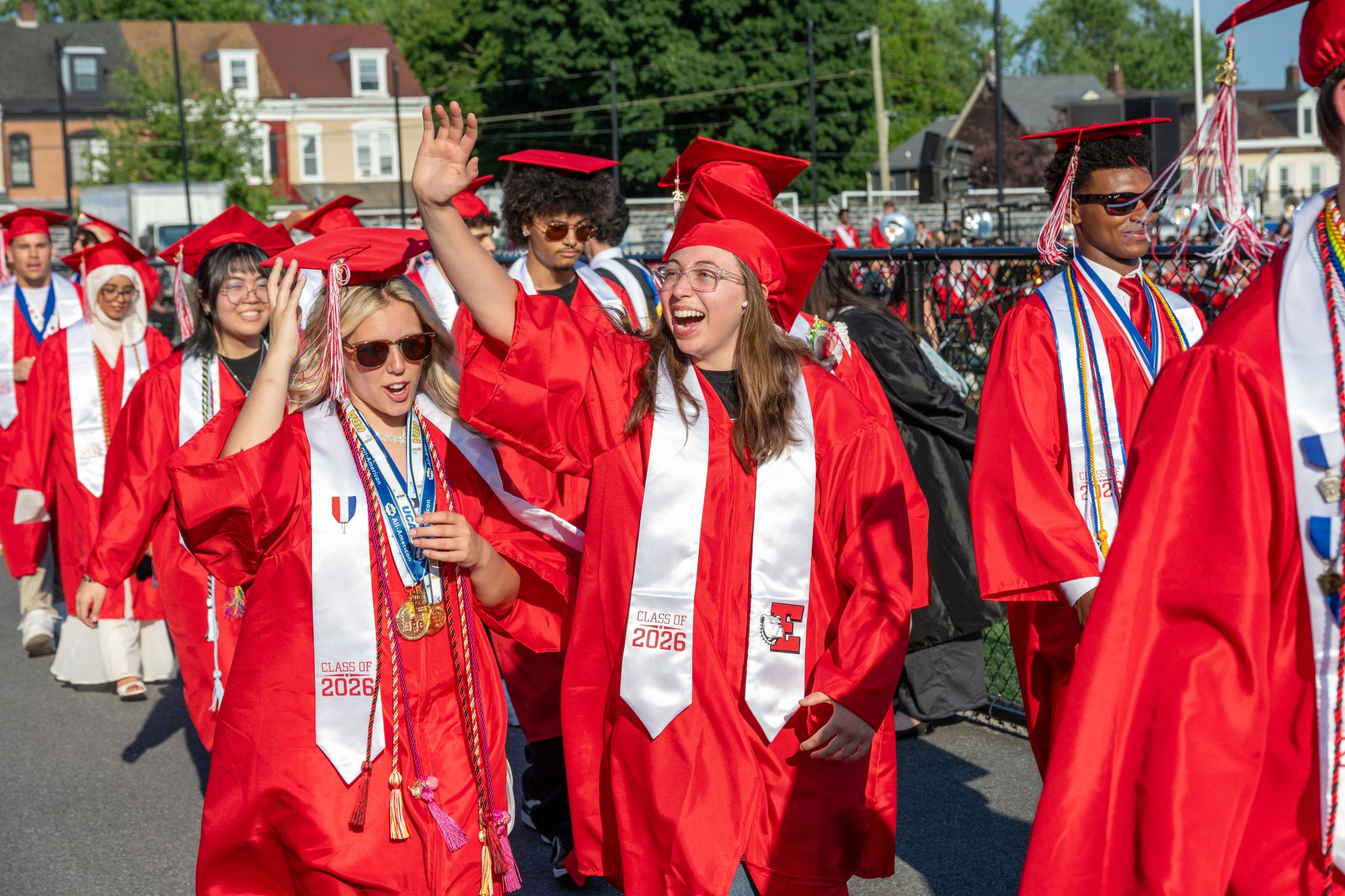 Easton Area High School held its 2026 graduation Tuesday, June 9, at Cottingham Stadium. (Jonathan Broady/Special to The Morning Call)