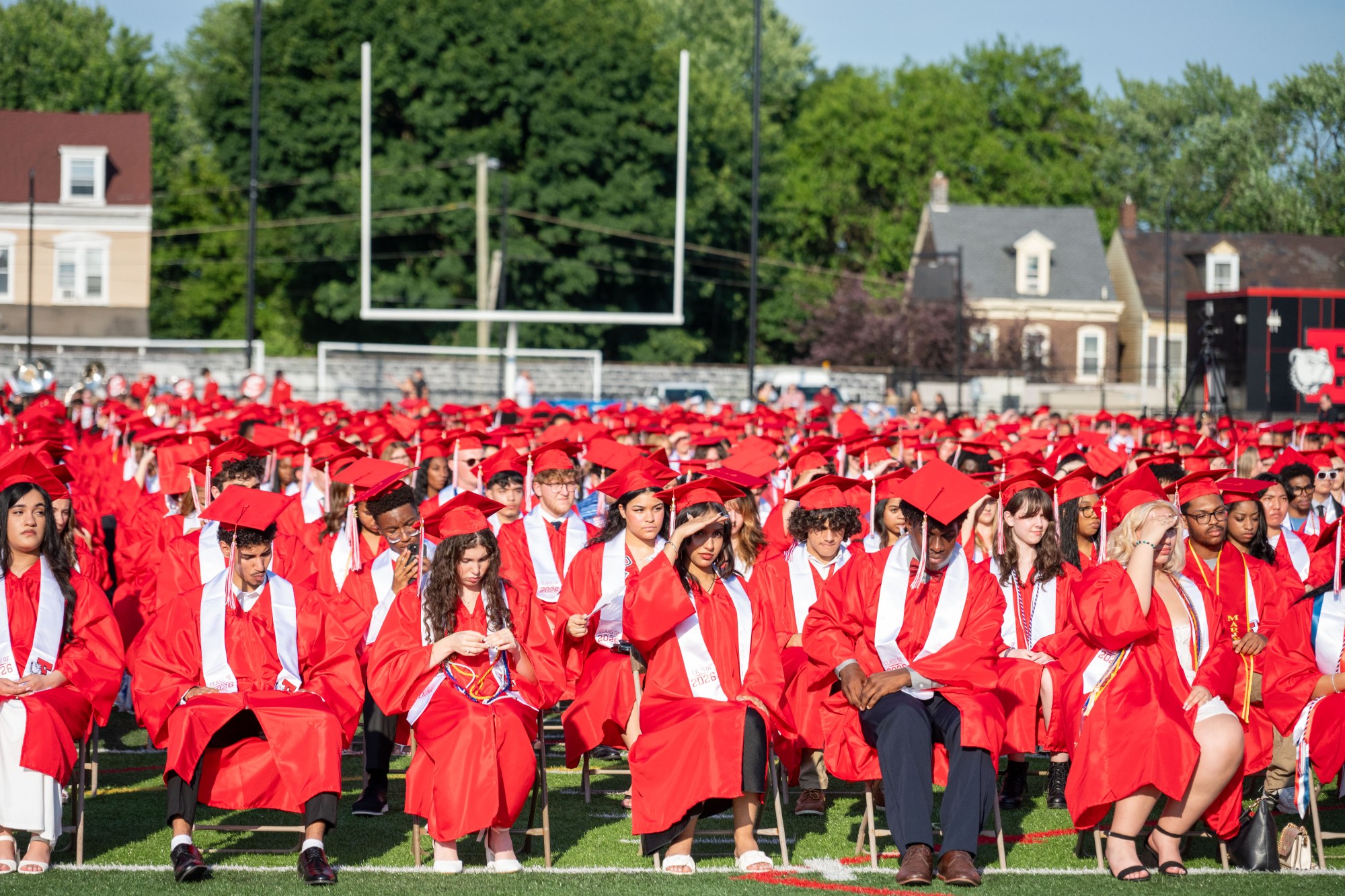 Easton Area High School held its 2026 graduation Tuesday, June 9, at Cottingham Stadium. (Jonathan Broady/Special to The Morning Call)
