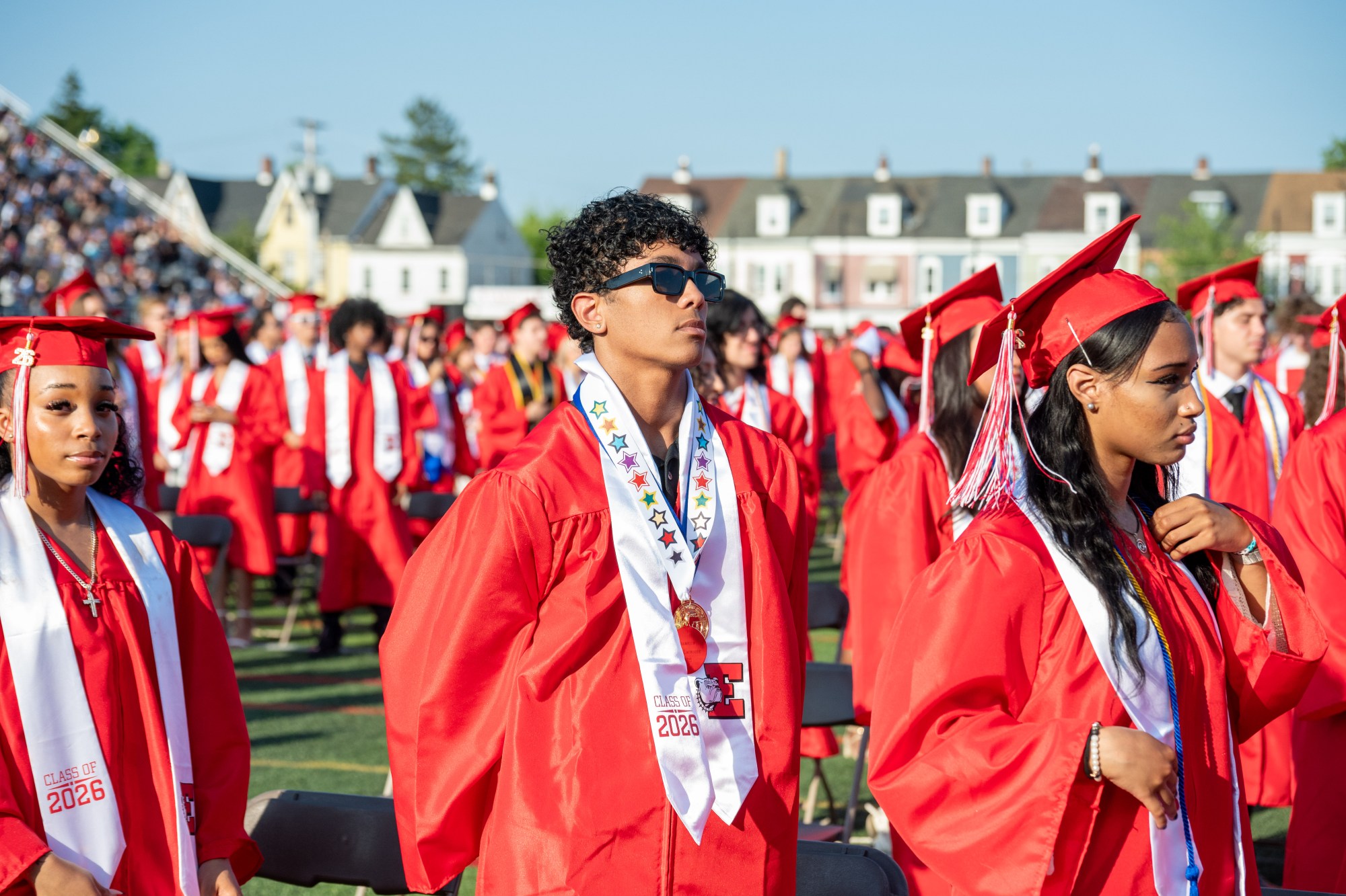 Easton Area High School held its 2026 graduation Tuesday, June 9, at Cottingham Stadium. (Jonathan Broady/Special to The Morning Call)