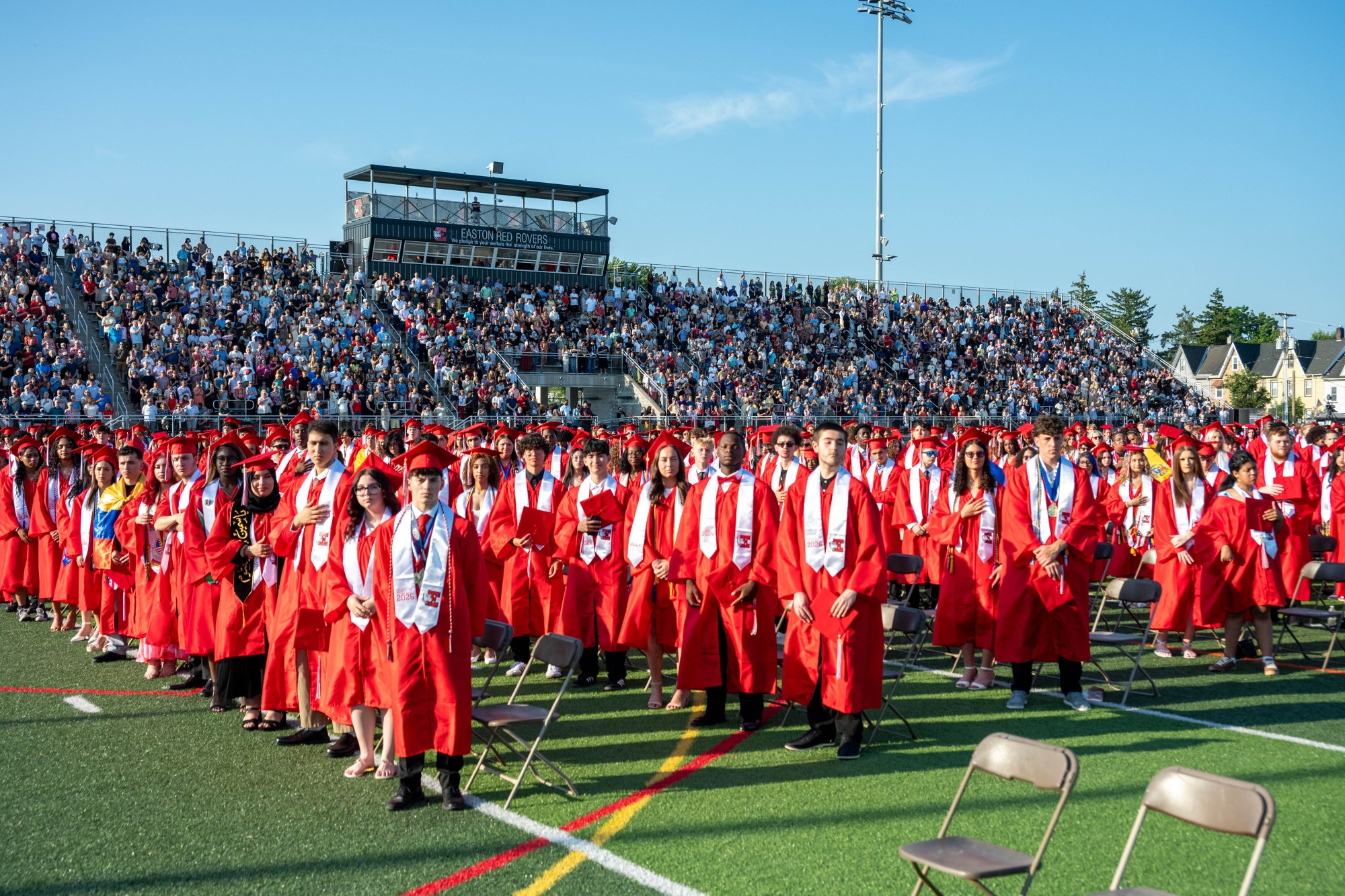 Easton Area High School held its 2026 graduation Tuesday, June 9, at Cottingham Stadium. (Jonathan Broady/Special to The Morning Call)
