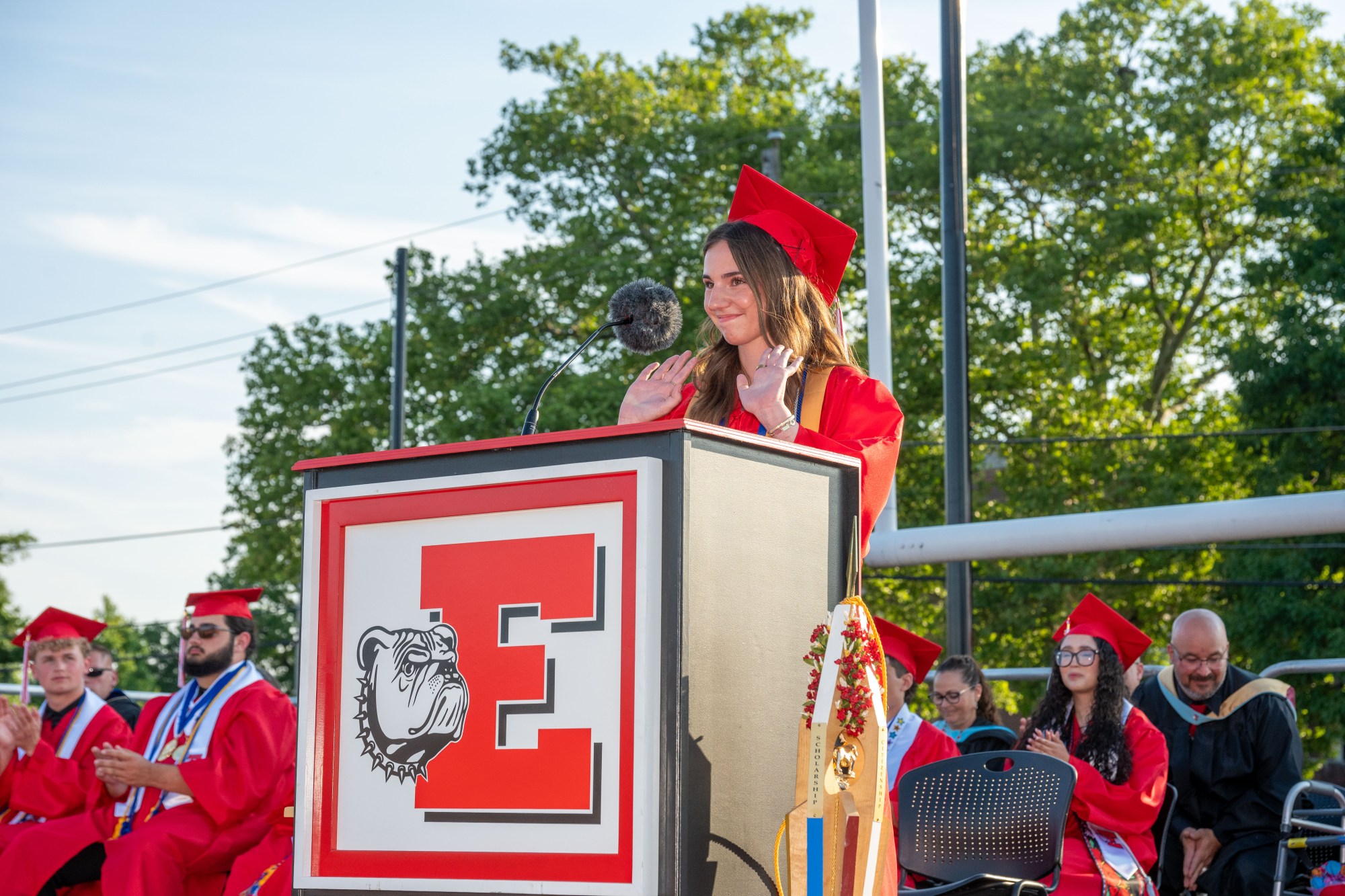Easton Area High School held its 2026 graduation Tuesday, June 9, at Cottingham Stadium. (Jonathan Broady/Special to The Morning Call)