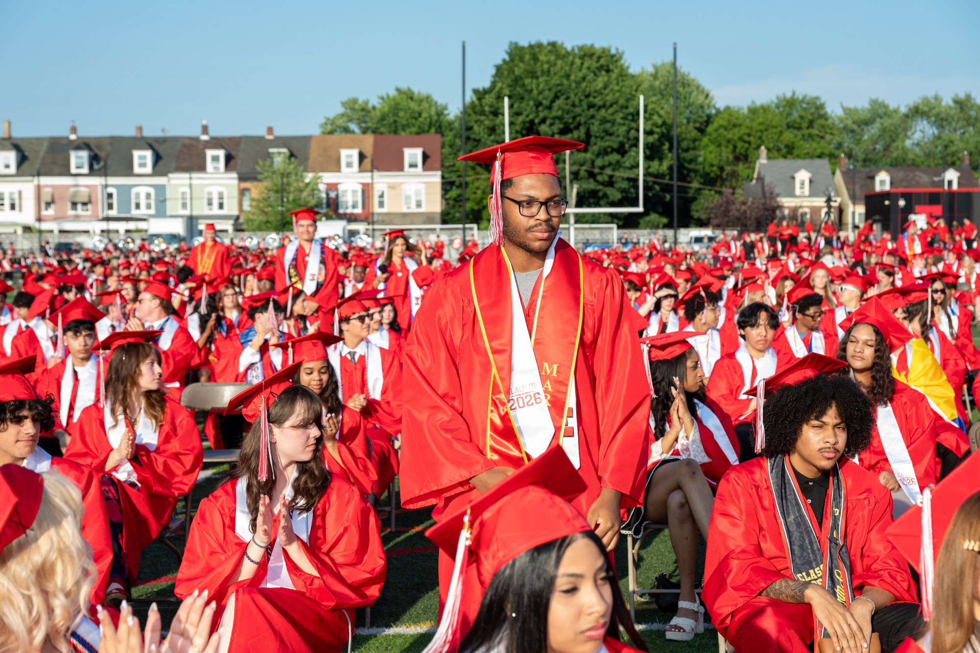 Easton Area High School held its 2026 graduation Tuesday, June 9, at Cottingham Stadium. (Jonathan Broady/Special to The Morning Call)