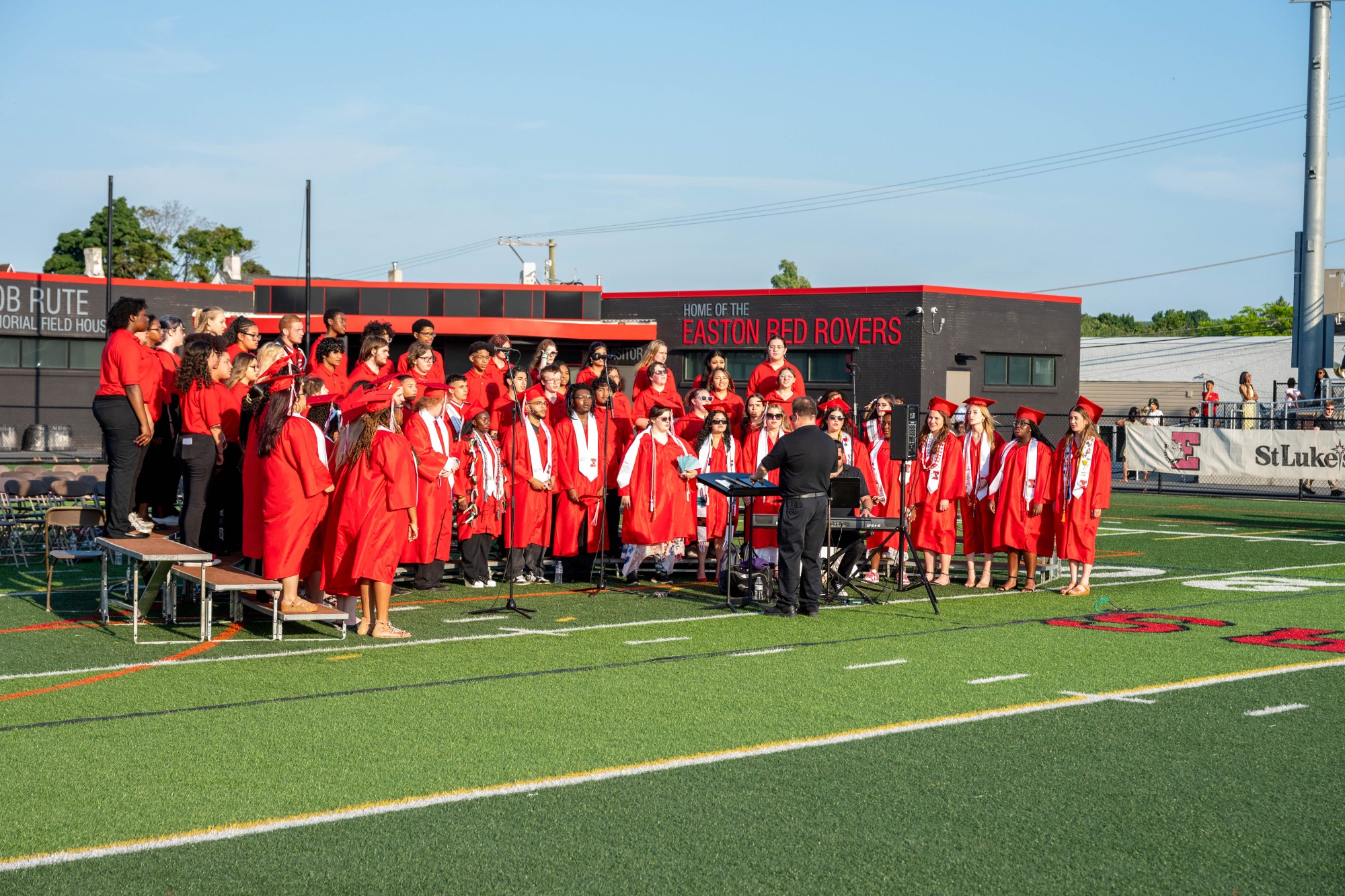 Easton Area High School held its 2026 graduation Tuesday, June 9, at Cottingham Stadium. (Jonathan Broady/Special to The Morning Call)