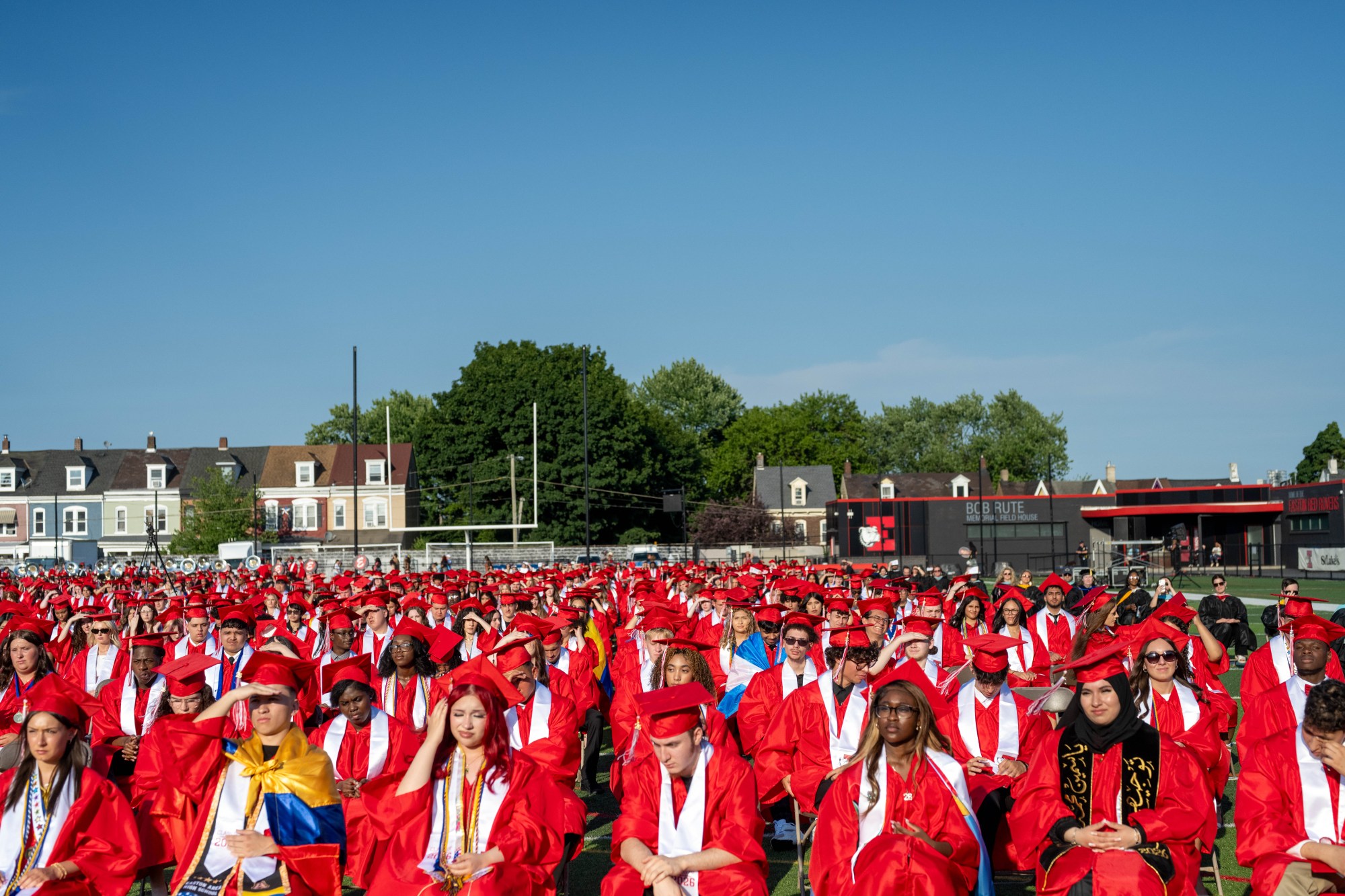 Easton Area High School held its 2026 graduation Tuesday, June 9, at Cottingham Stadium. (Jonathan Broady/Special to The Morning Call)