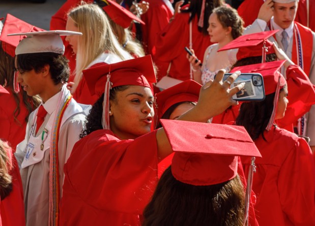 Parkland High School holds its 2026 graduation Wednesday, June 3, 2026, at PPL Center in Allentown. (Jane Therese/Special to The Morning Call)