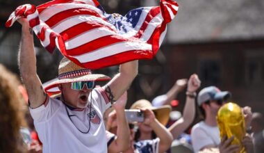 Soccer fans watch USA defeat Australia at SteelStacks Viewing Party