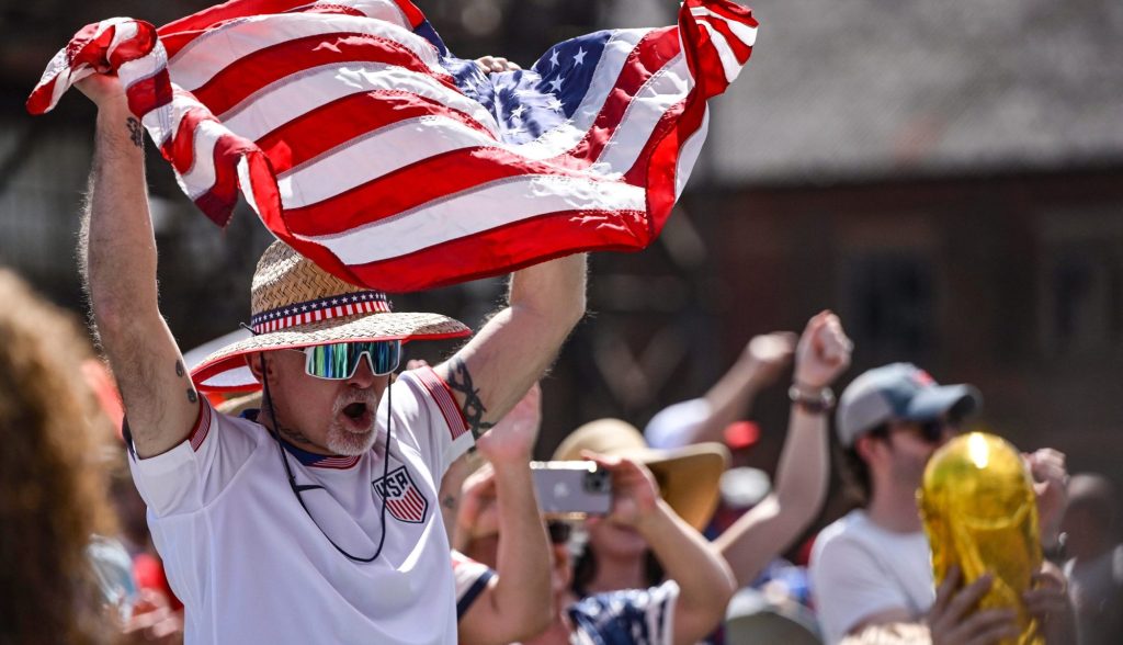 Soccer fans watch USA defeat Australia at SteelStacks Viewing Party