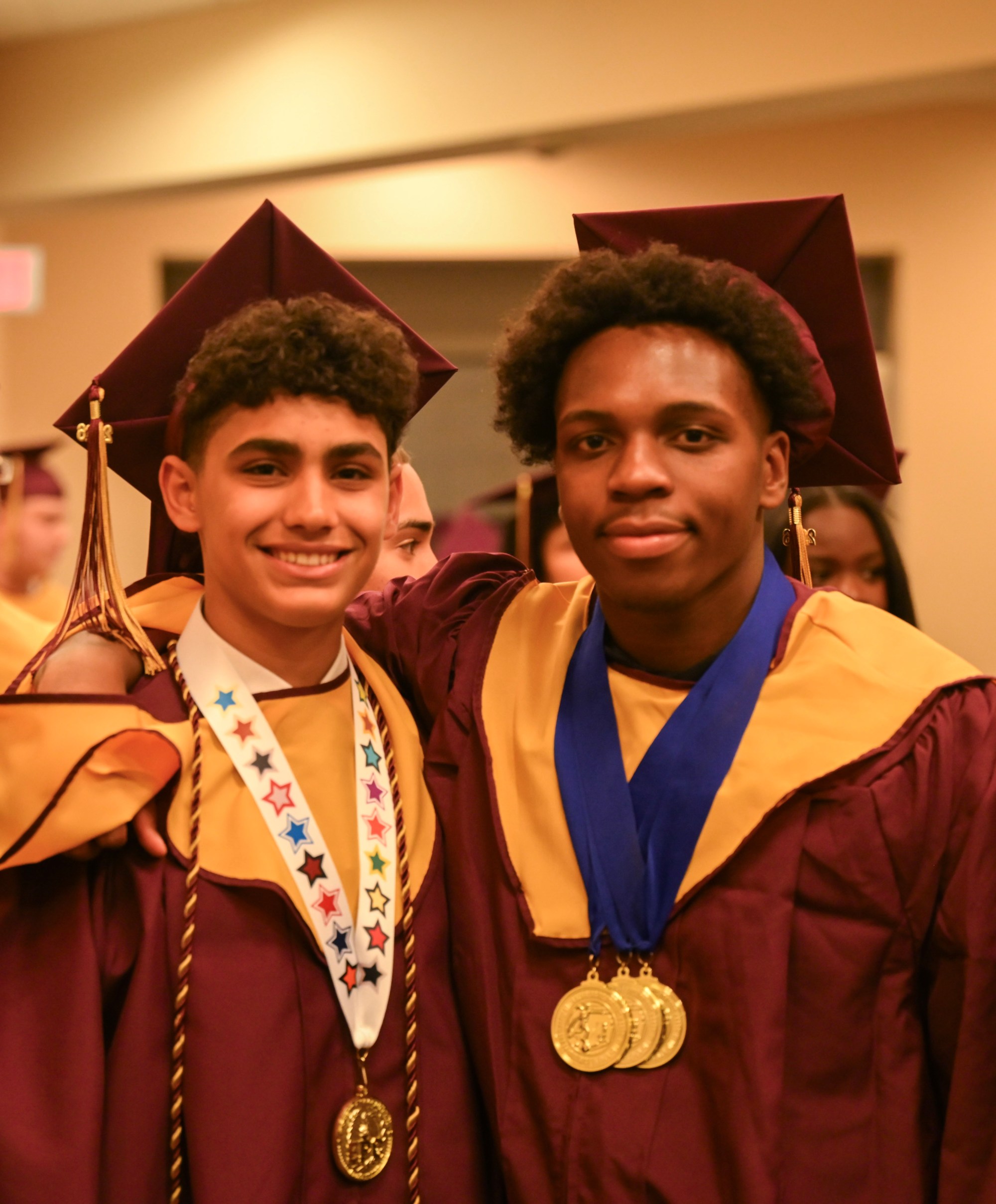 Whitehall High School students in the Class of 2026 line up in anticipation as they prepared to enter the graduation ceremony Monday, June 1, 2026, at PPL Center in Allentown.  (Avery Folmar/The Morning Call)