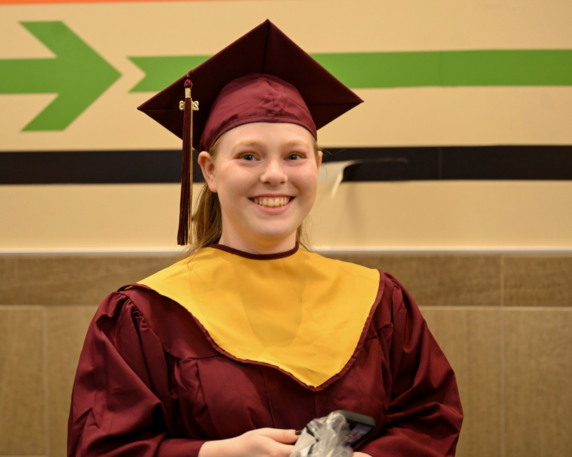 Whitehall High School students in the Class of 2026 line up in anticipation as they prepared to enter the graduation ceremony Monday, June 1, 2026, at PPL Center in Allentown.  (Avery Folmar/The Morning Call)